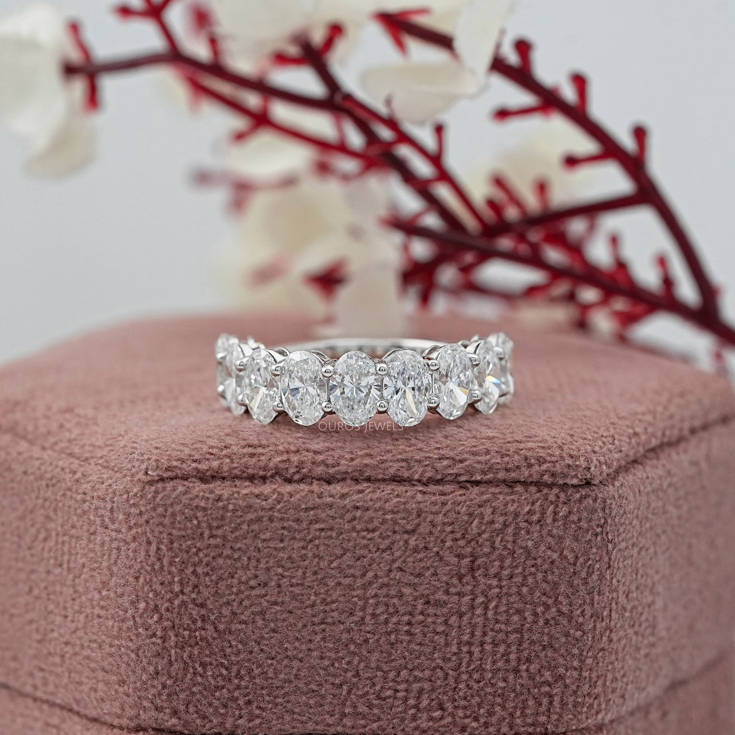 Oval Cut Lab Grown Diamond Half band