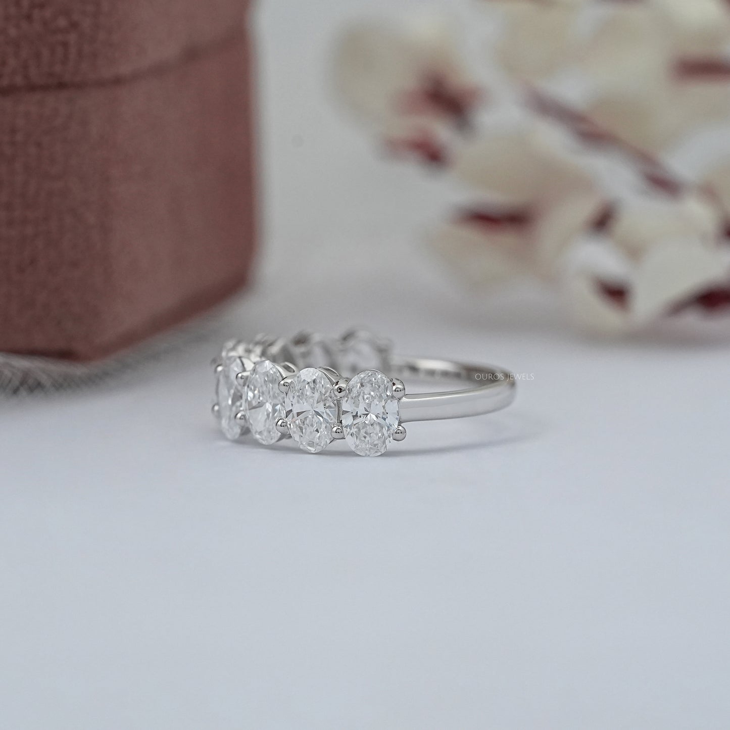 Oval Cut Lab Grown Diamond Half band