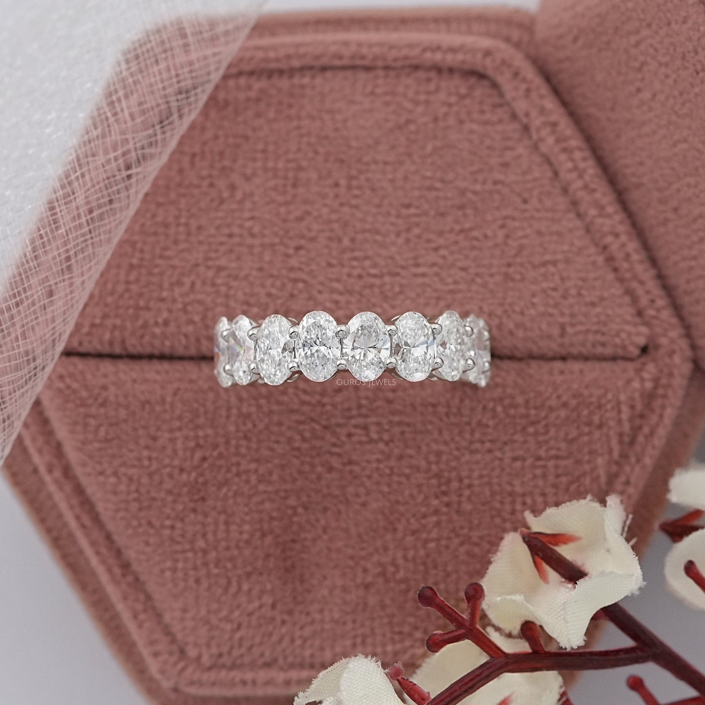 Oval Cut Lab Grown Diamond Half band