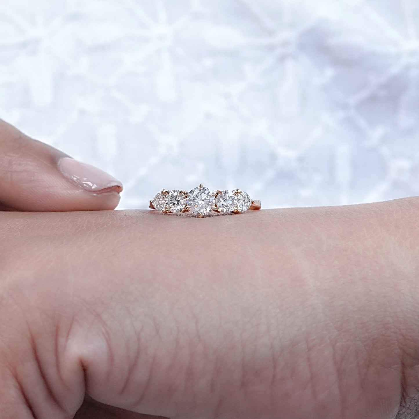 Heart And Round Diamond Engagement Ring