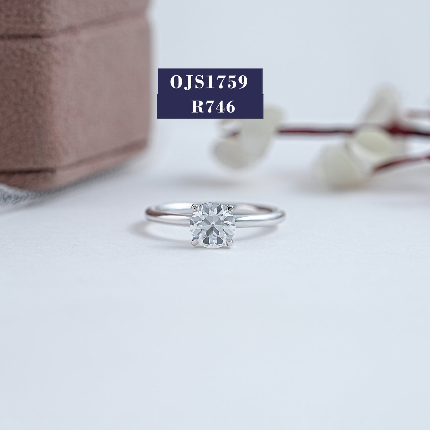 OEC Round Lab Diamond Solitaire Ring