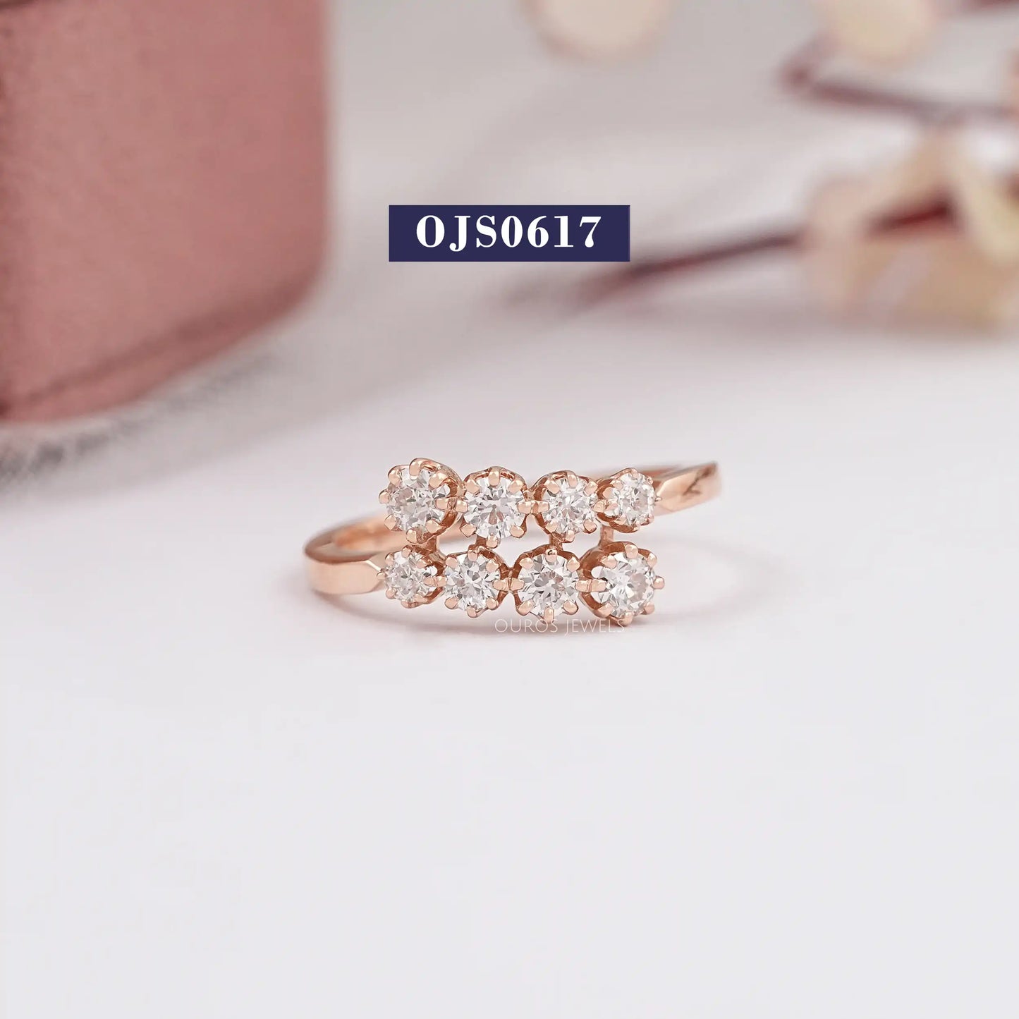 Old European Round Cut Bypass Engagement Ring