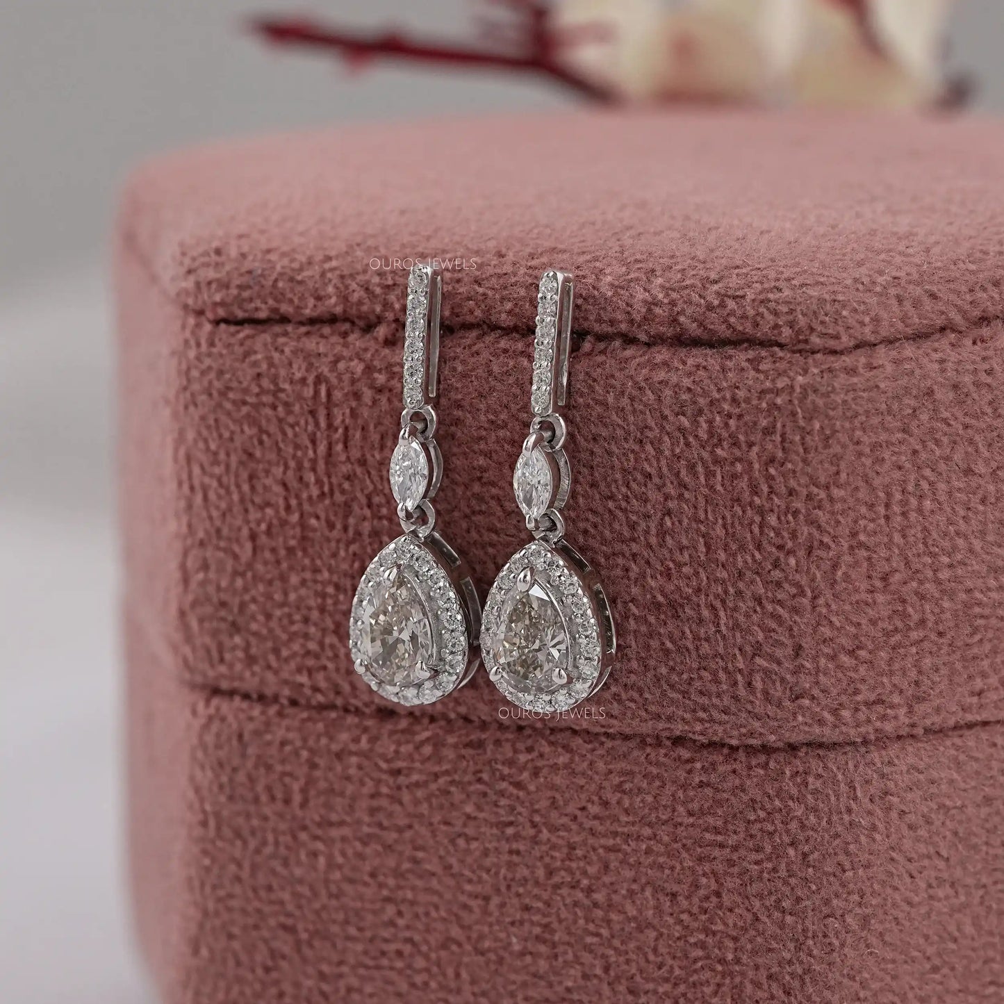 Olive Pear Shape Drop Dangle Earring