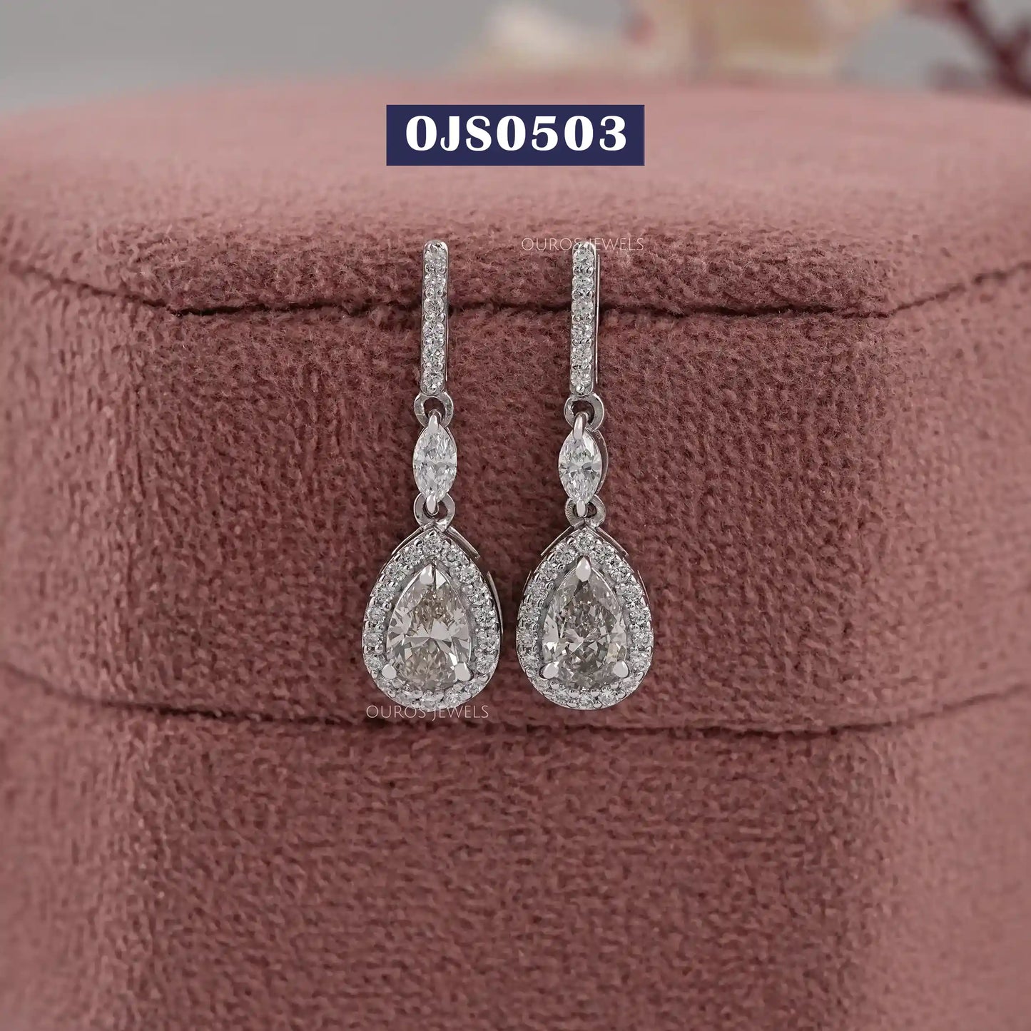 Olive Pear Shape Drop Dangle Earring