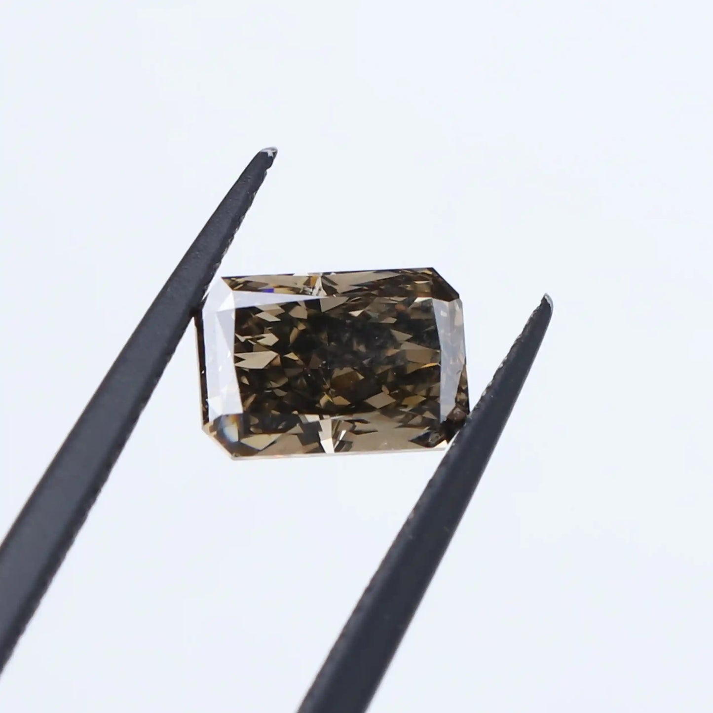 1.66 Carat Olive Radiant Cut Lab Grown Diamond
