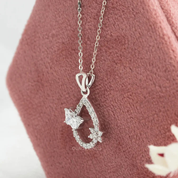 Butterfly Cut Lab Diamond Pendant
