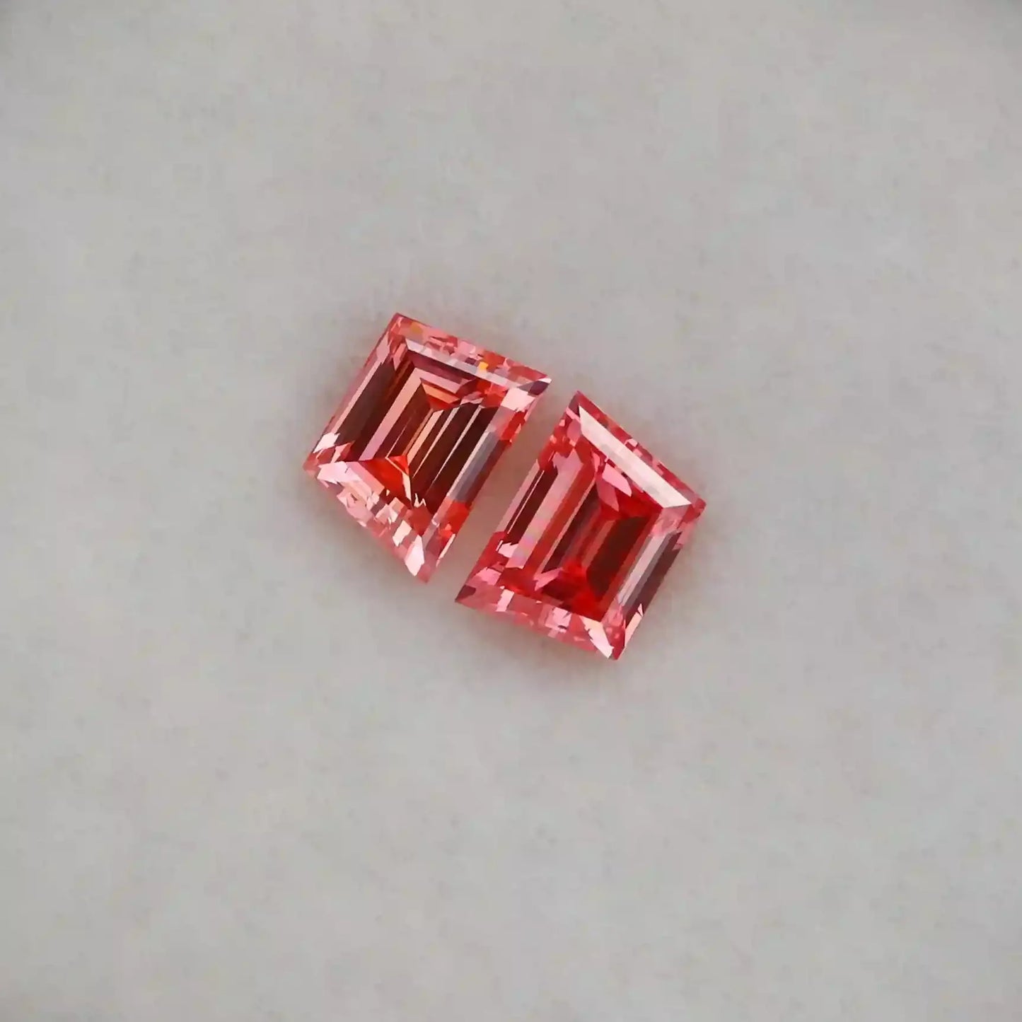 1.28 Carat  Pink Trapezoid Cut Lab Grown Diamond