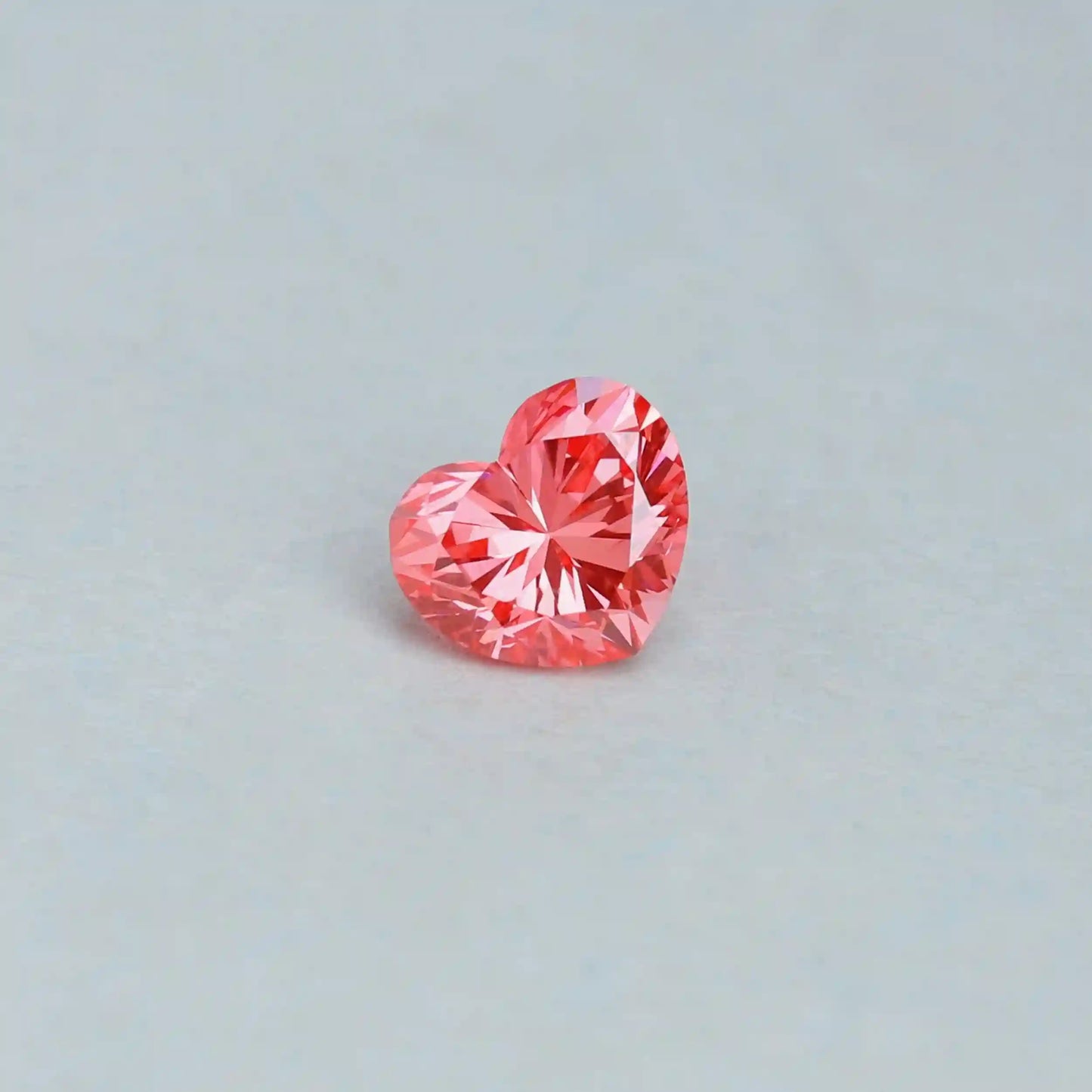 0.52 Carat Pink Heart Cut Lab  Grown Diamond