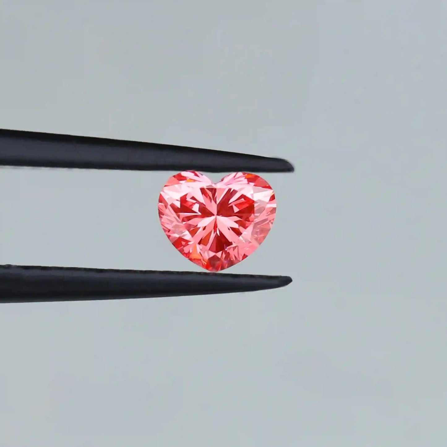 0.52 Carat Pink Heart Cut Lab  Grown Diamond