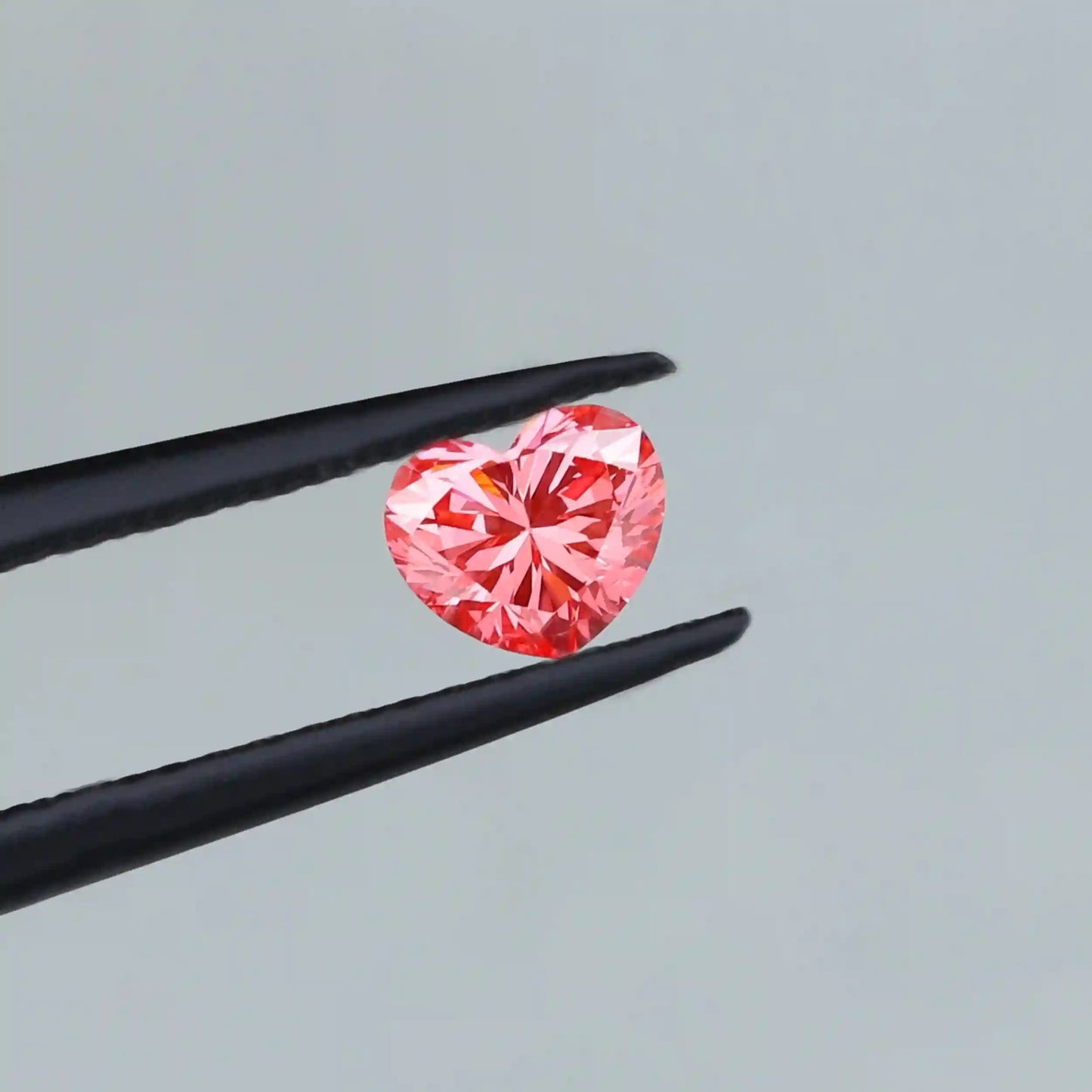 0.52 Carat Pink Heart Cut Lab  Grown Diamond