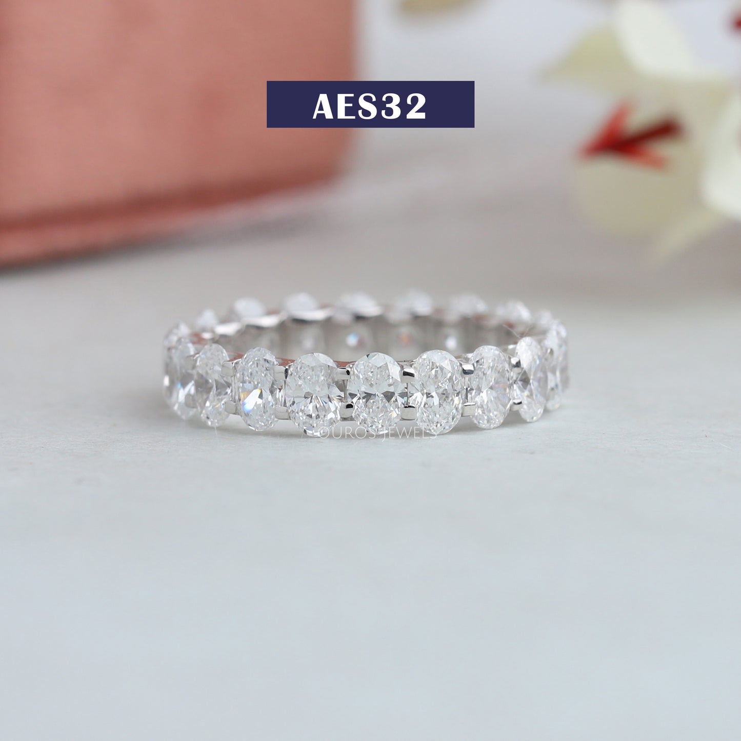 Lab Diamond Oval Cut Lab Diamond Band