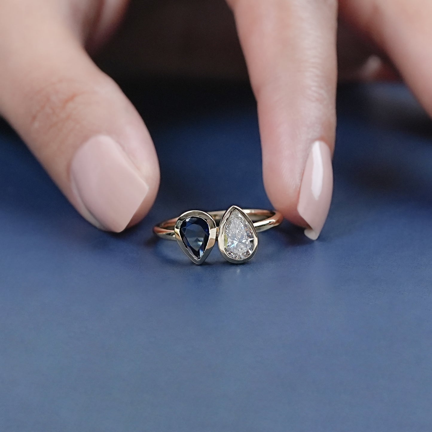 Pear Cut Lab Grown Diamond Solitaire Ring