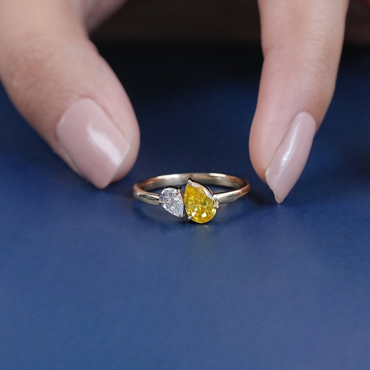 Two Stone Gemstone Ring