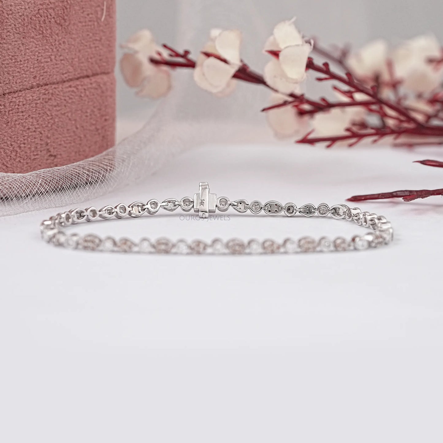 Chocolate Round Cut Lab Diamond Bracelet