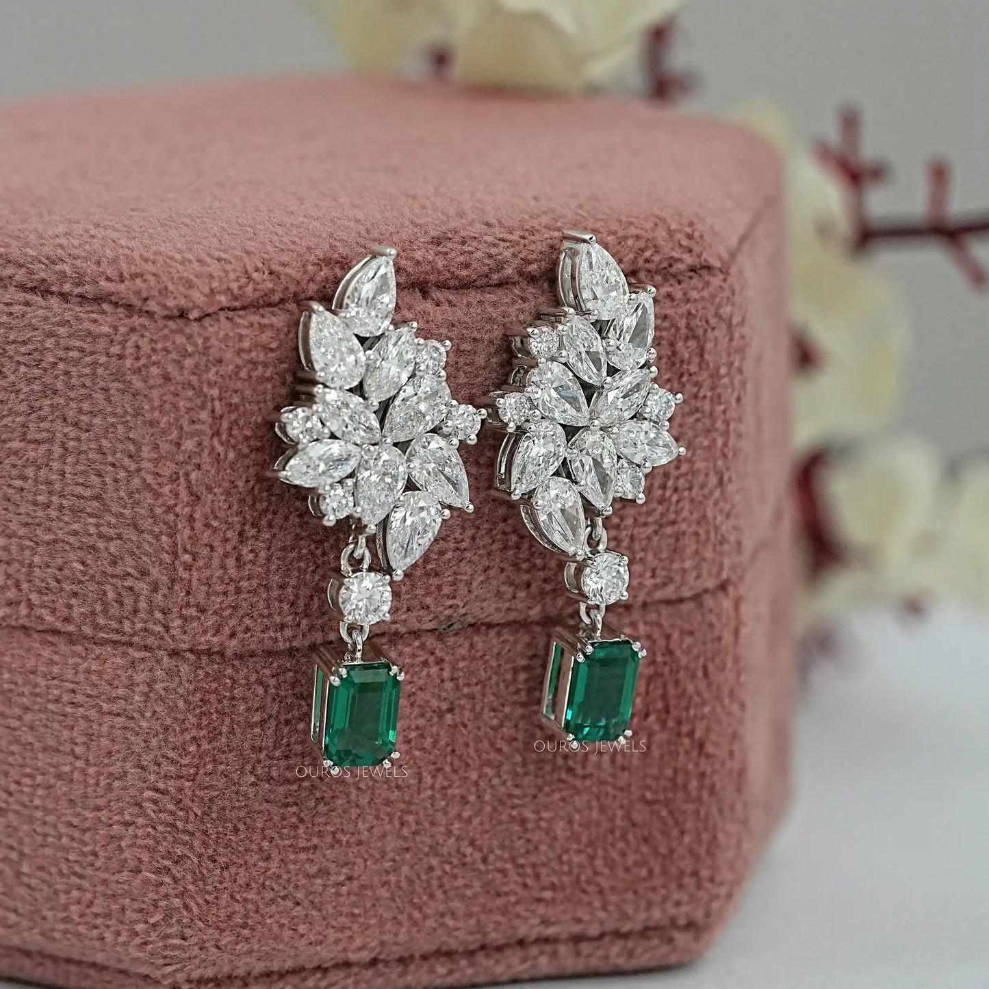 Multi Shape Cluster Lab Diamond Earring