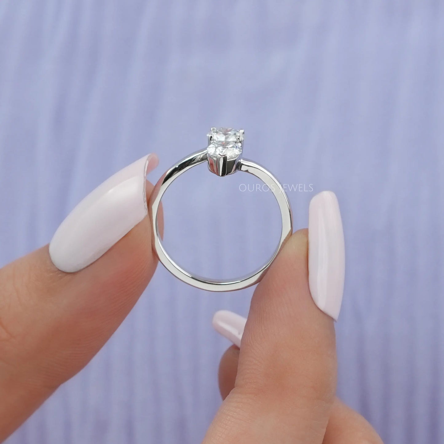 Pear & Round Lab Diamond Ring