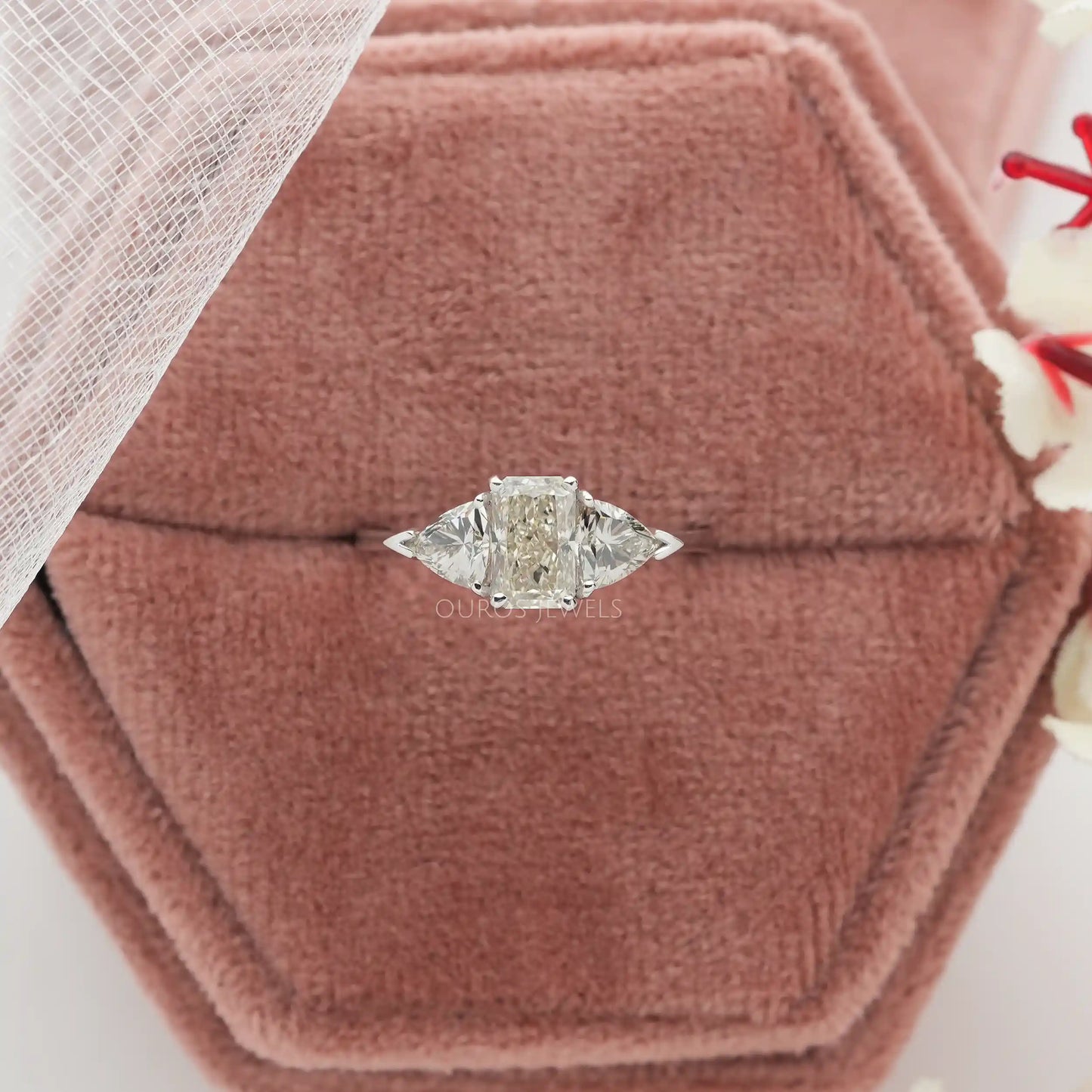 Radiant Cut Diamond 3 Stone Ring