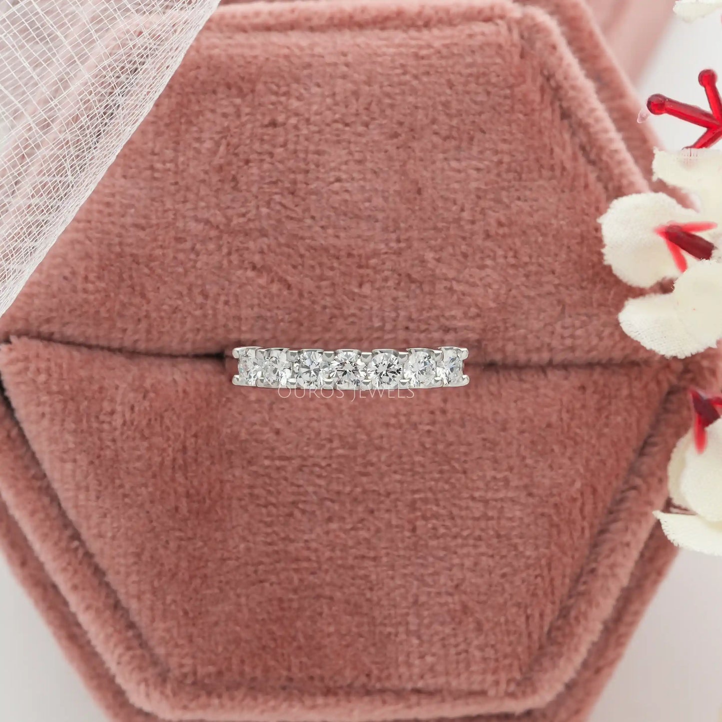 Round Lab Diamond 7 Stone Band