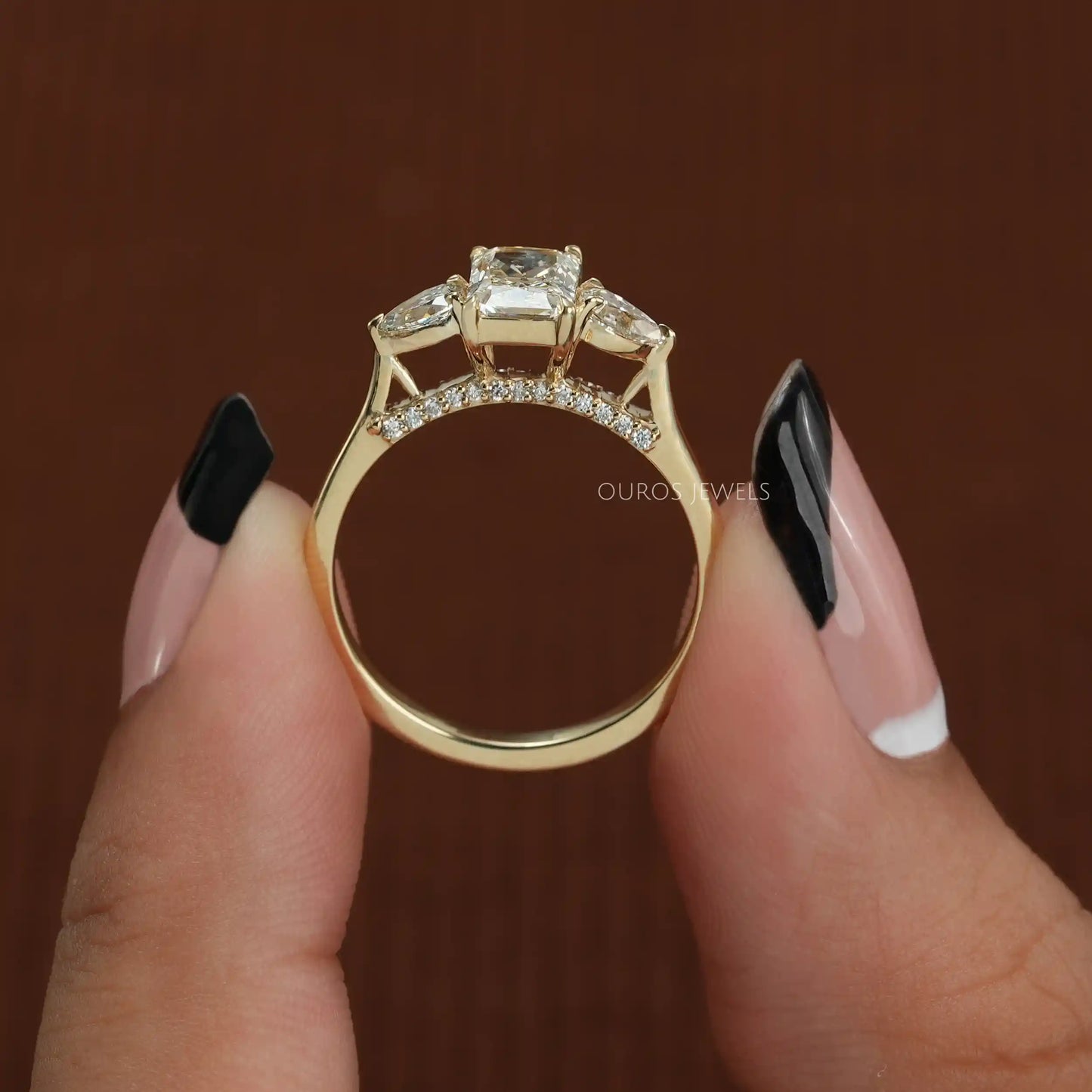 Radiant Diamond Hidden Halo Ring
