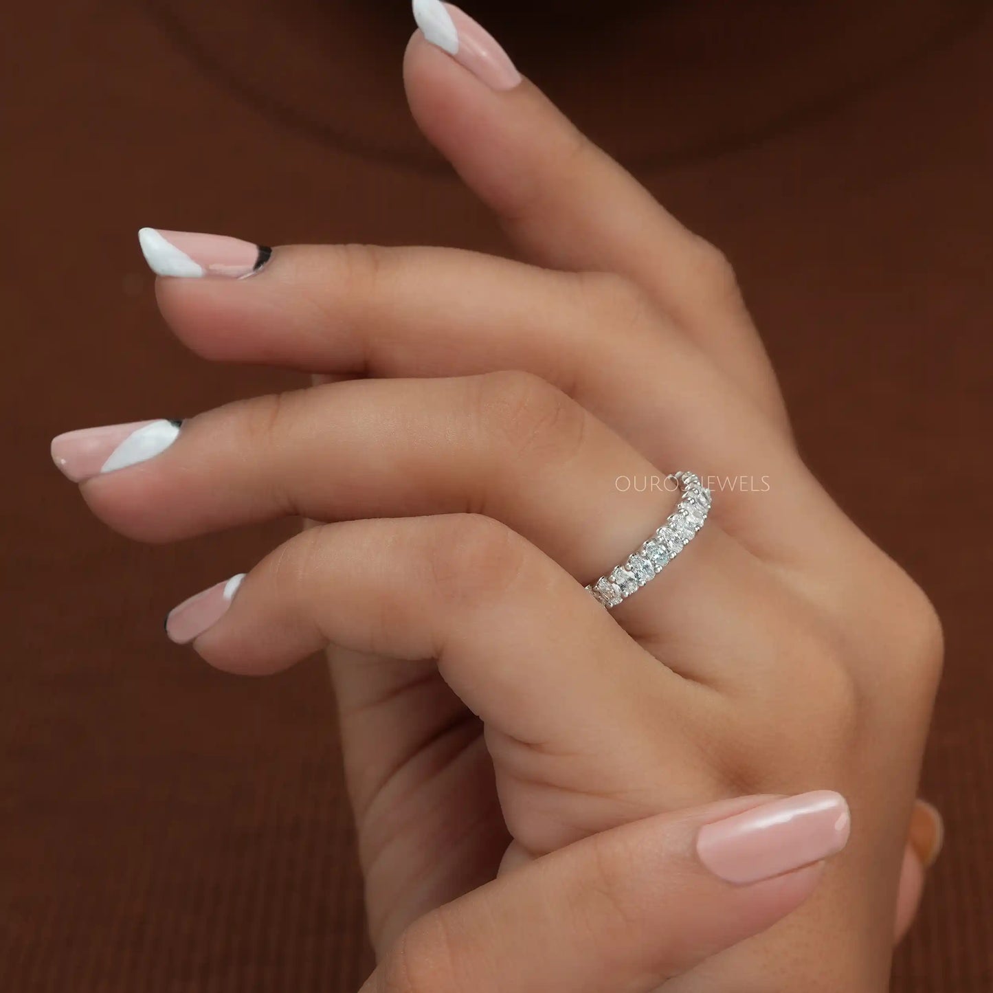 Oval Cut Diamond Eternity Band