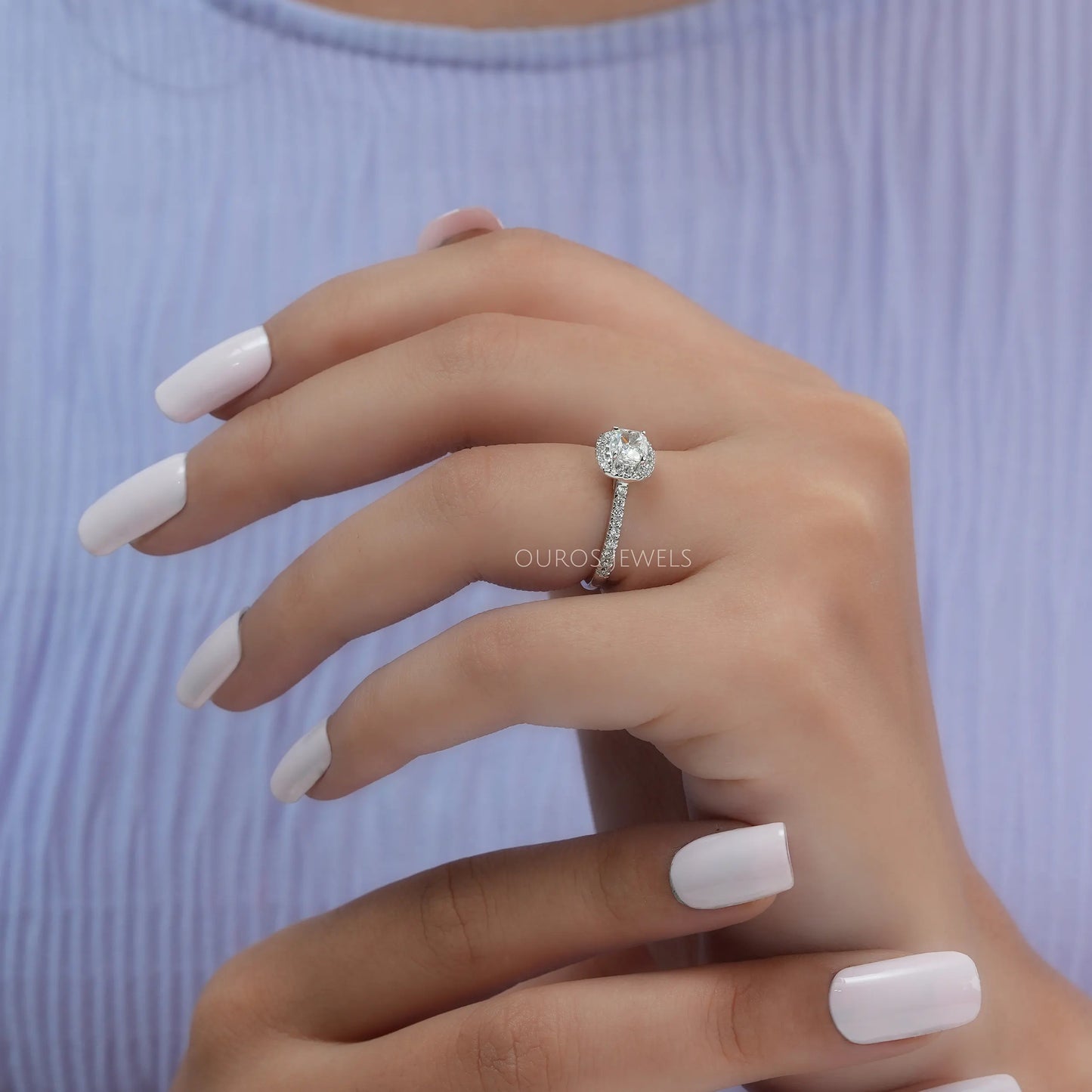 Cushion Lab Diamond Halo Ring