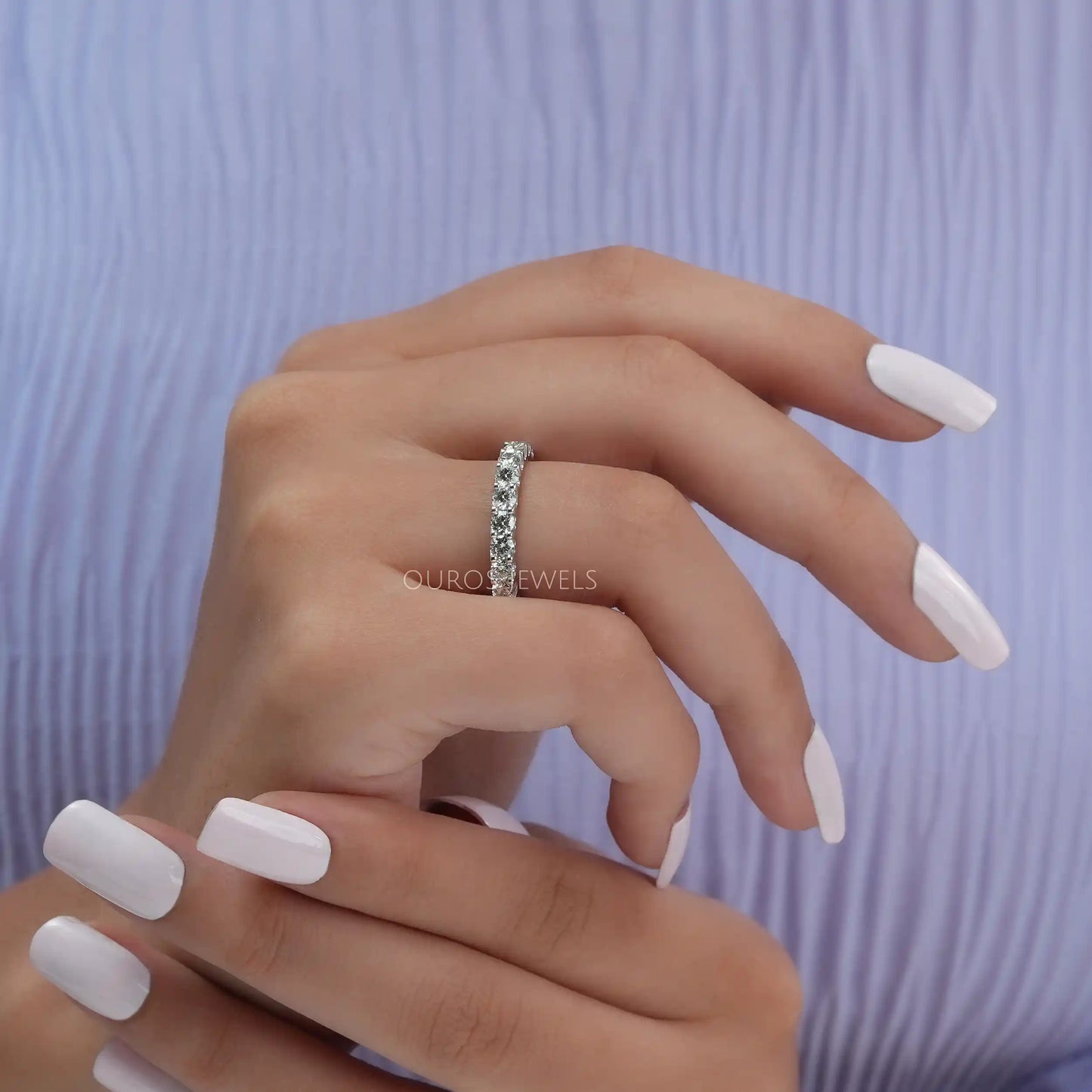 Round Lab Diamond Eternity Ring