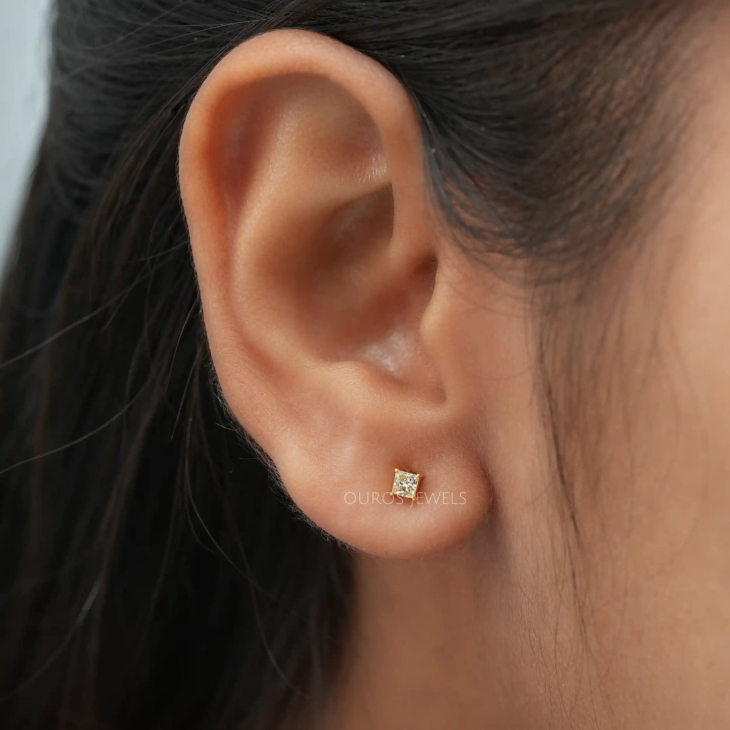 Princess Cut Lab Diamond Stud Earrings