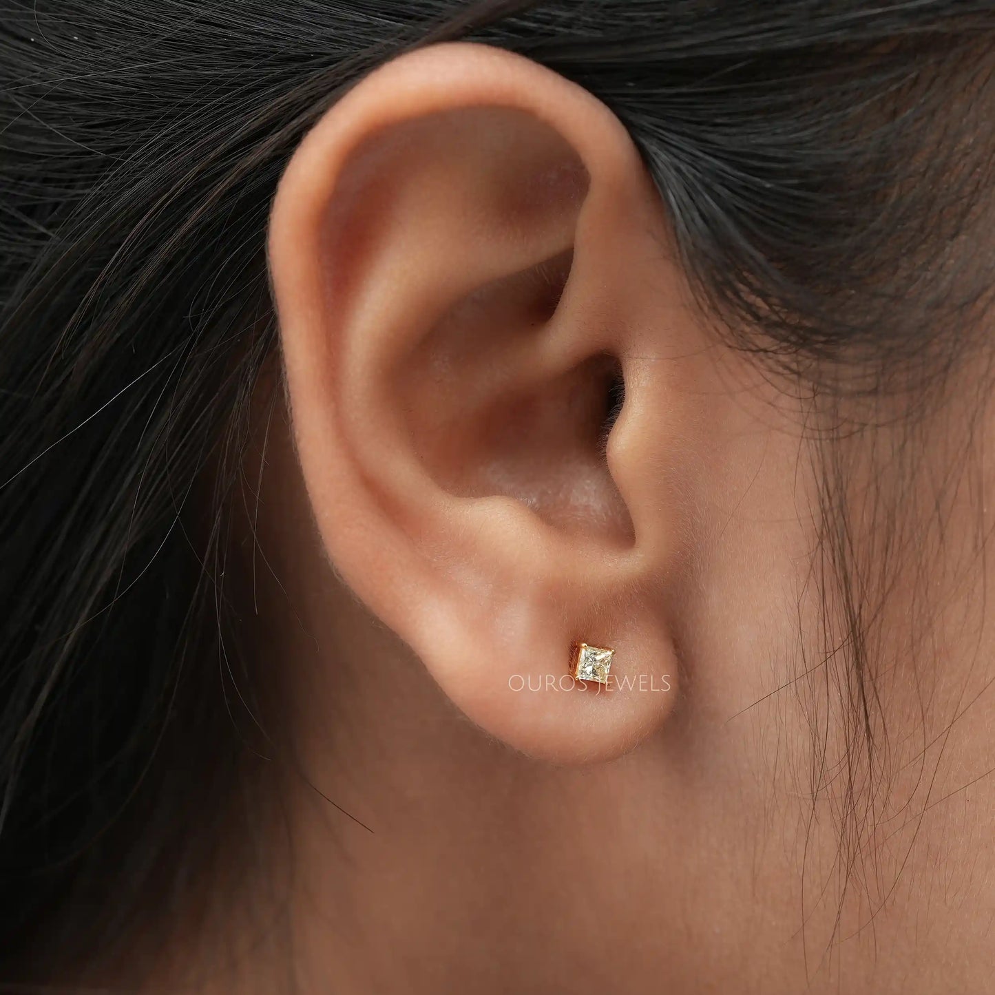 Princess Cut Lab Diamond Stud Earrings