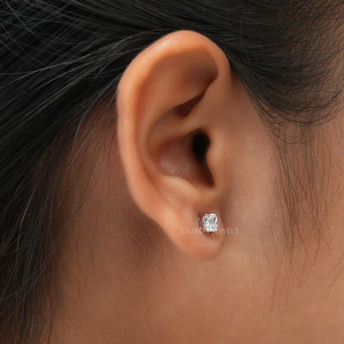 Cushion Cut Stud Earrings