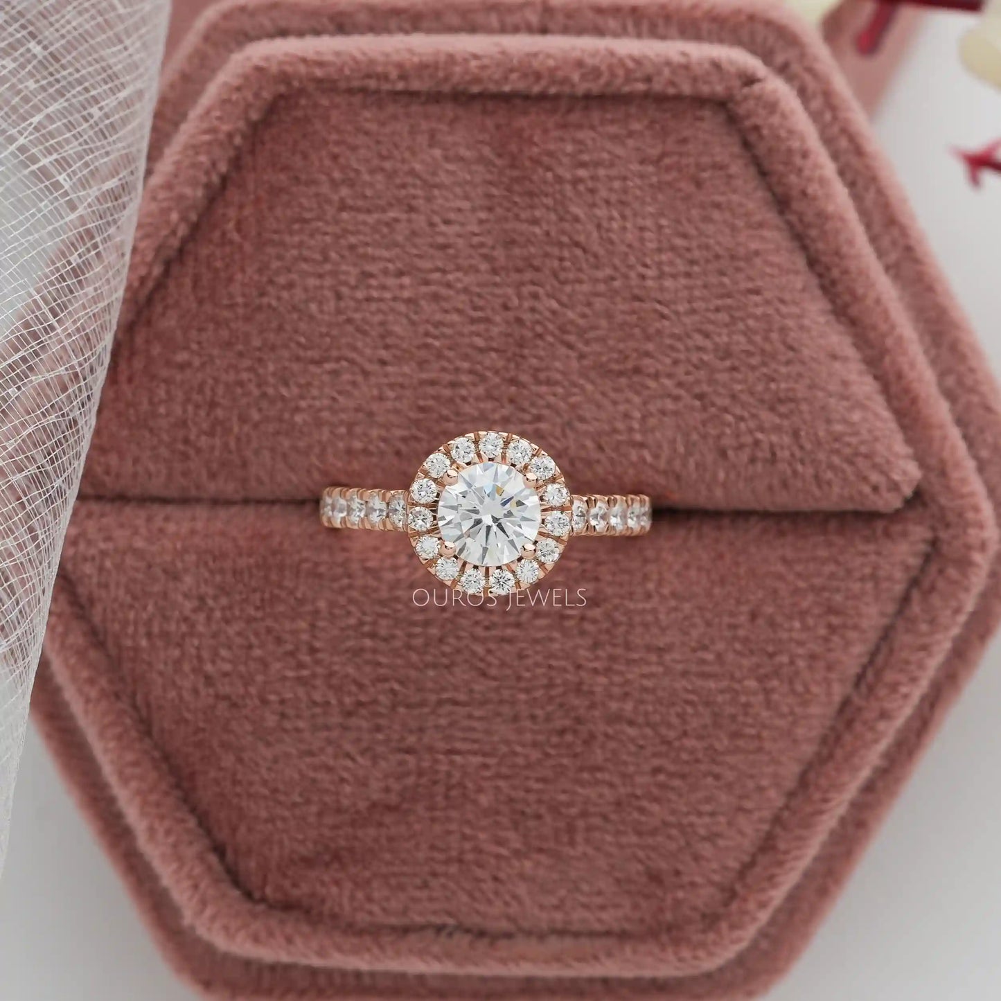 Round Cut Halo Wedding Ring