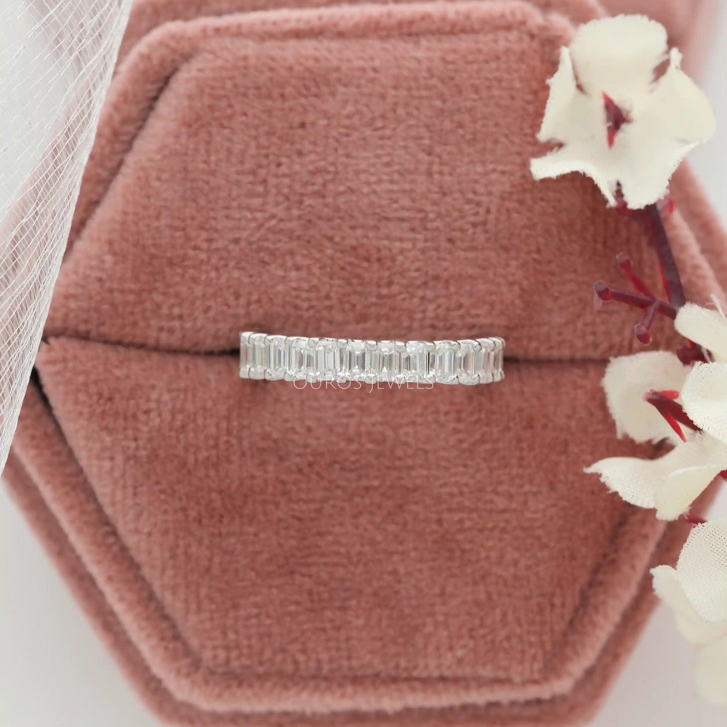 Emerald Cut Full Eternity Band
