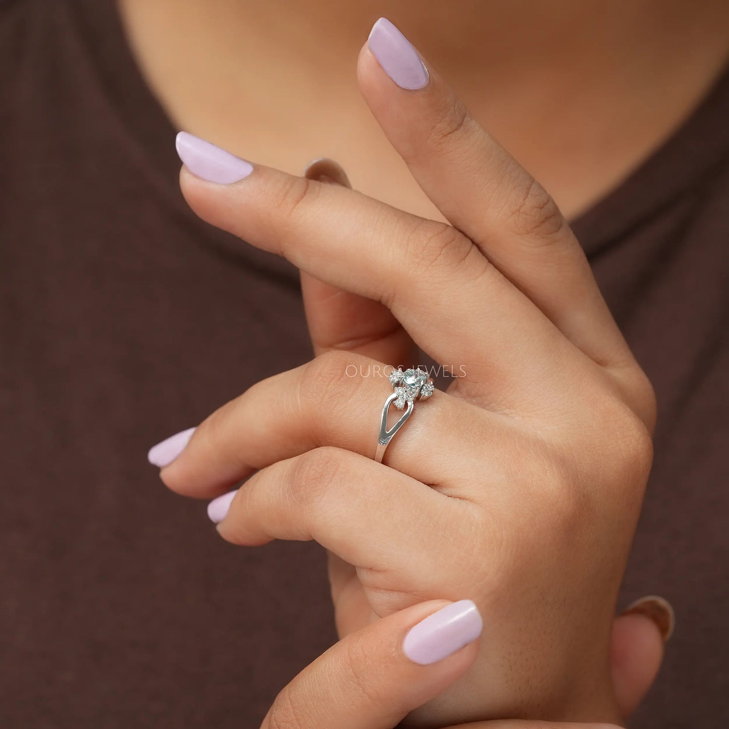 Heart Cut Cluster Diamond Ring