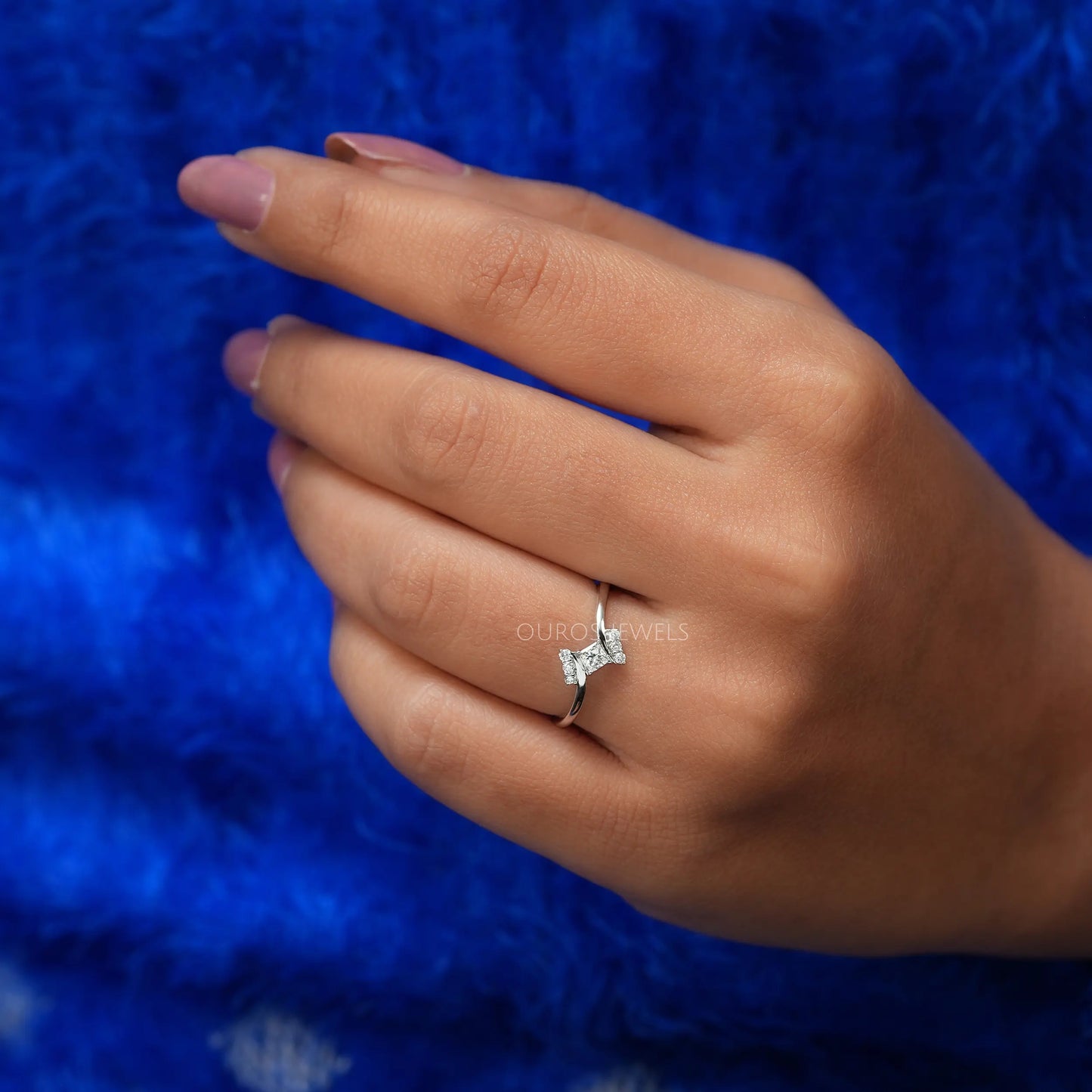 Princess Cut Diamond Cluster Ring