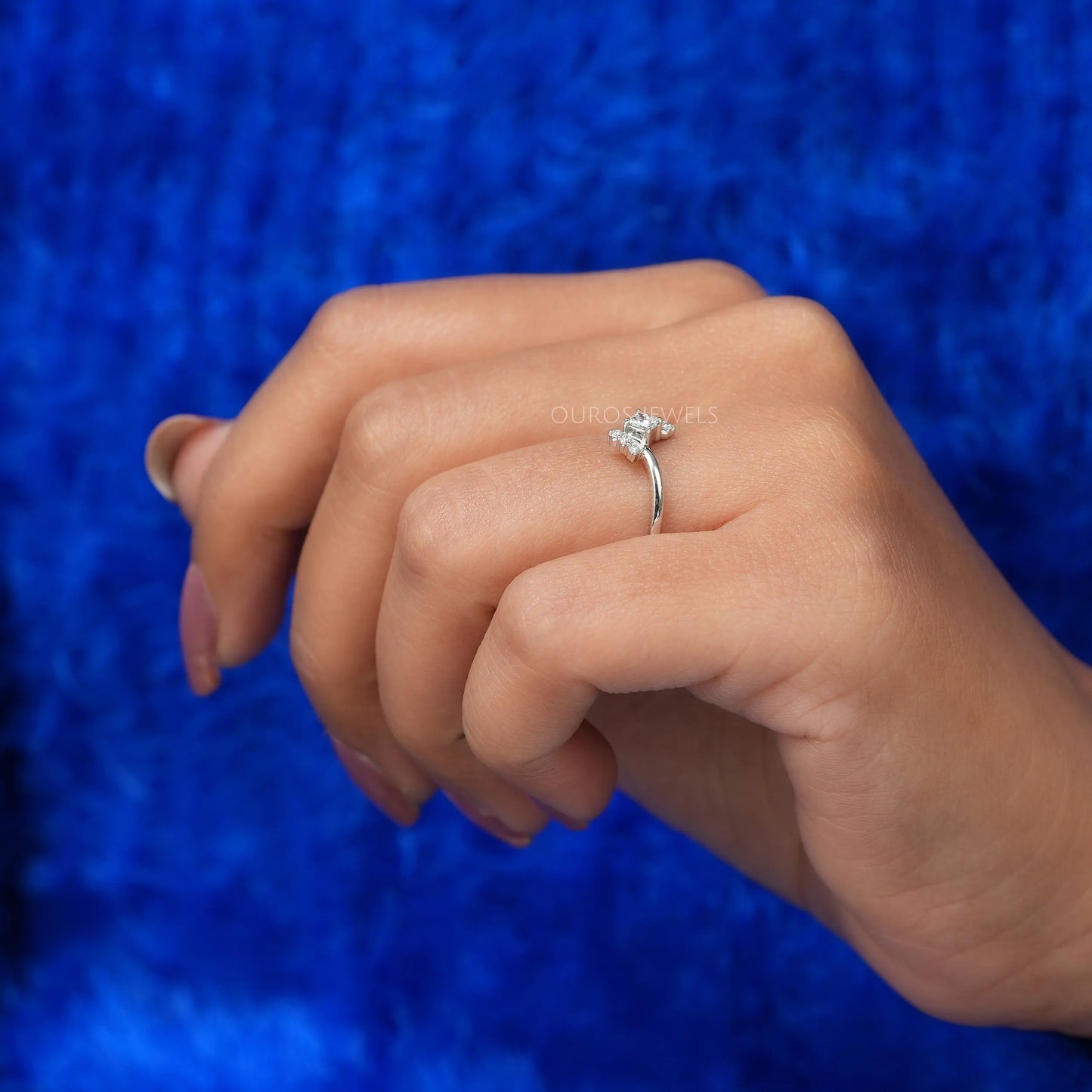 Princess Cut Diamond Cluster Ring