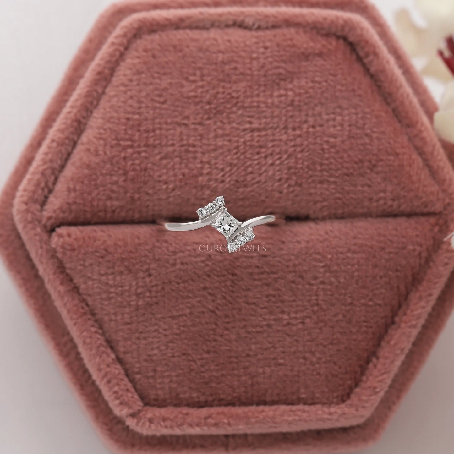 Princess Cut Diamond Cluster Ring