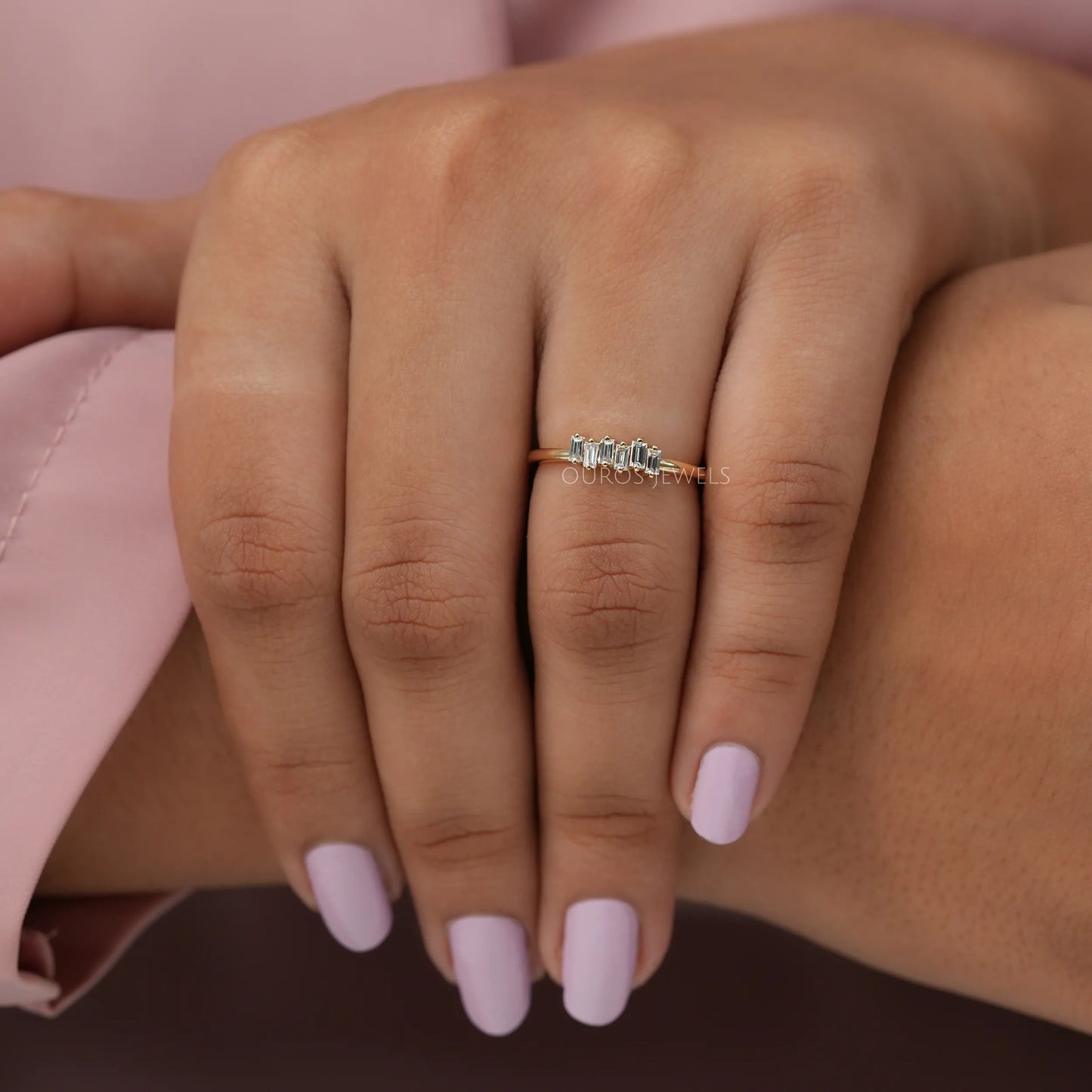 Baguette Diamond Cluster Ring