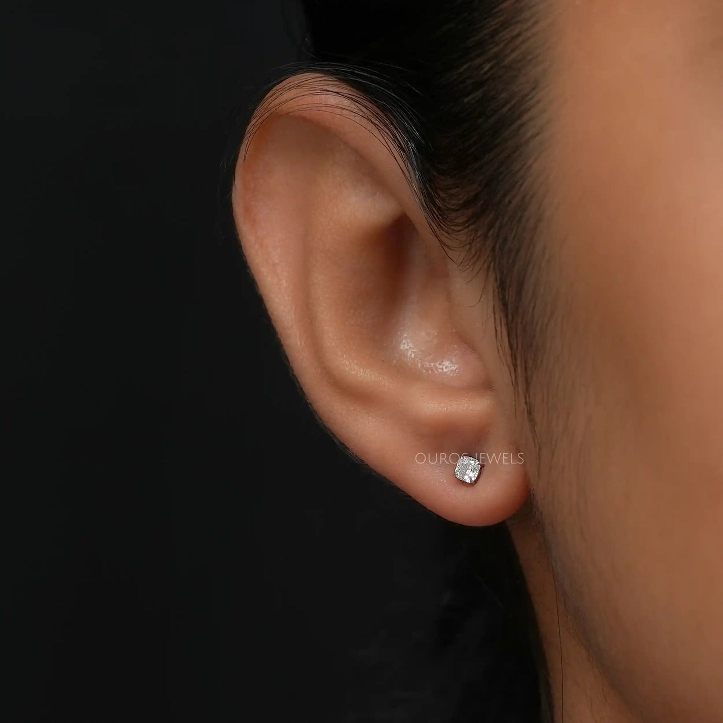 Cushion Cut Lab Diamond Stud Earrings