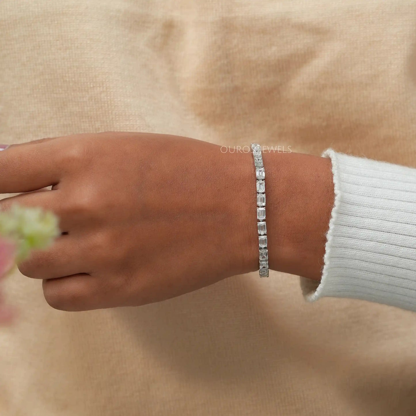 Emerald Cut Diamond Tennis Bracelet
