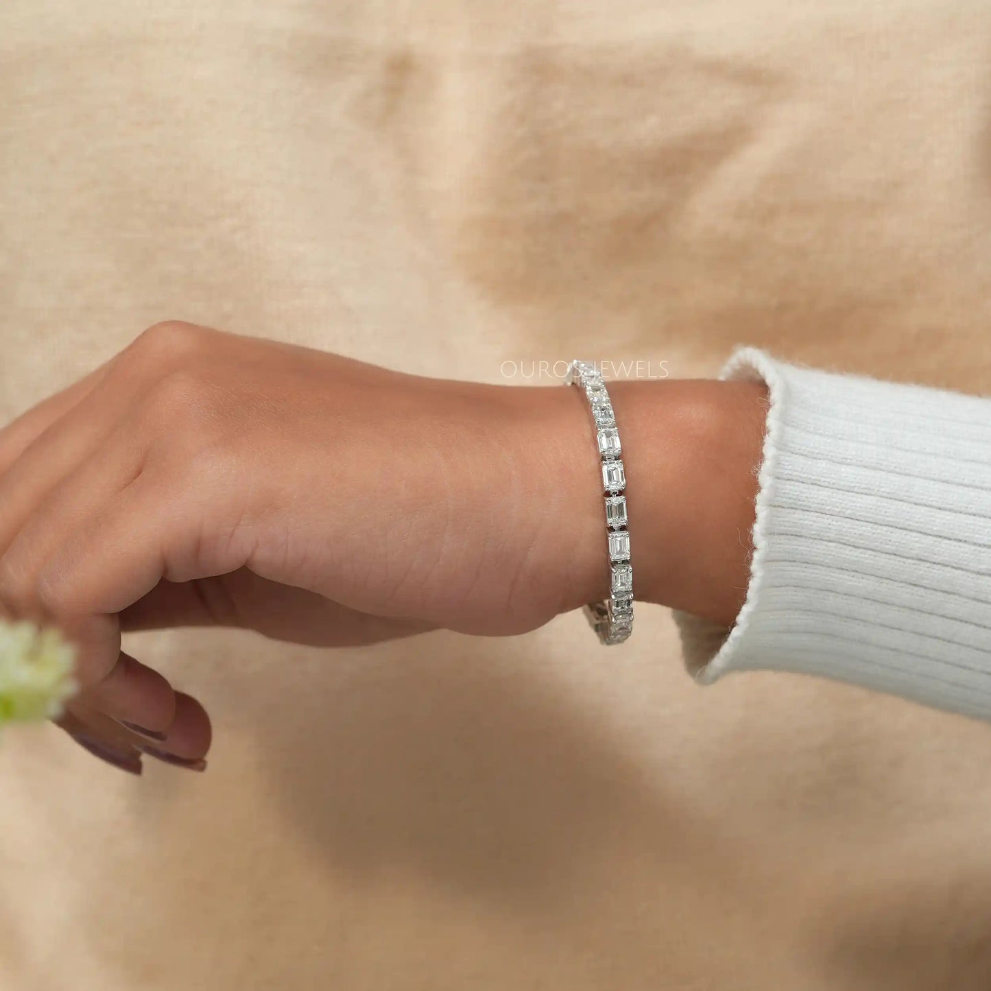 Emerald Cut Diamond Tennis Bracelet