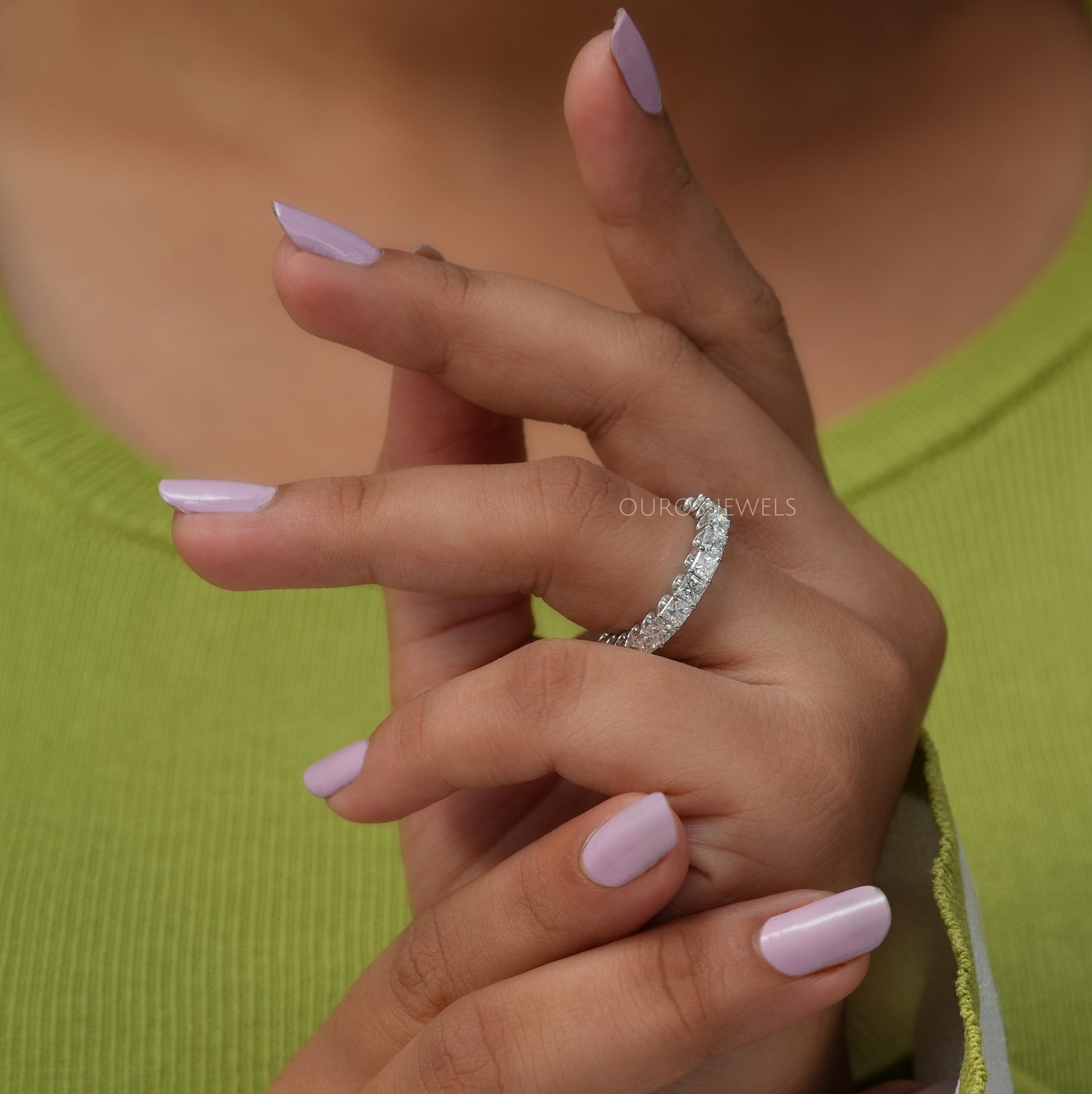 Lab Grown Princess Diamond Eternity Band