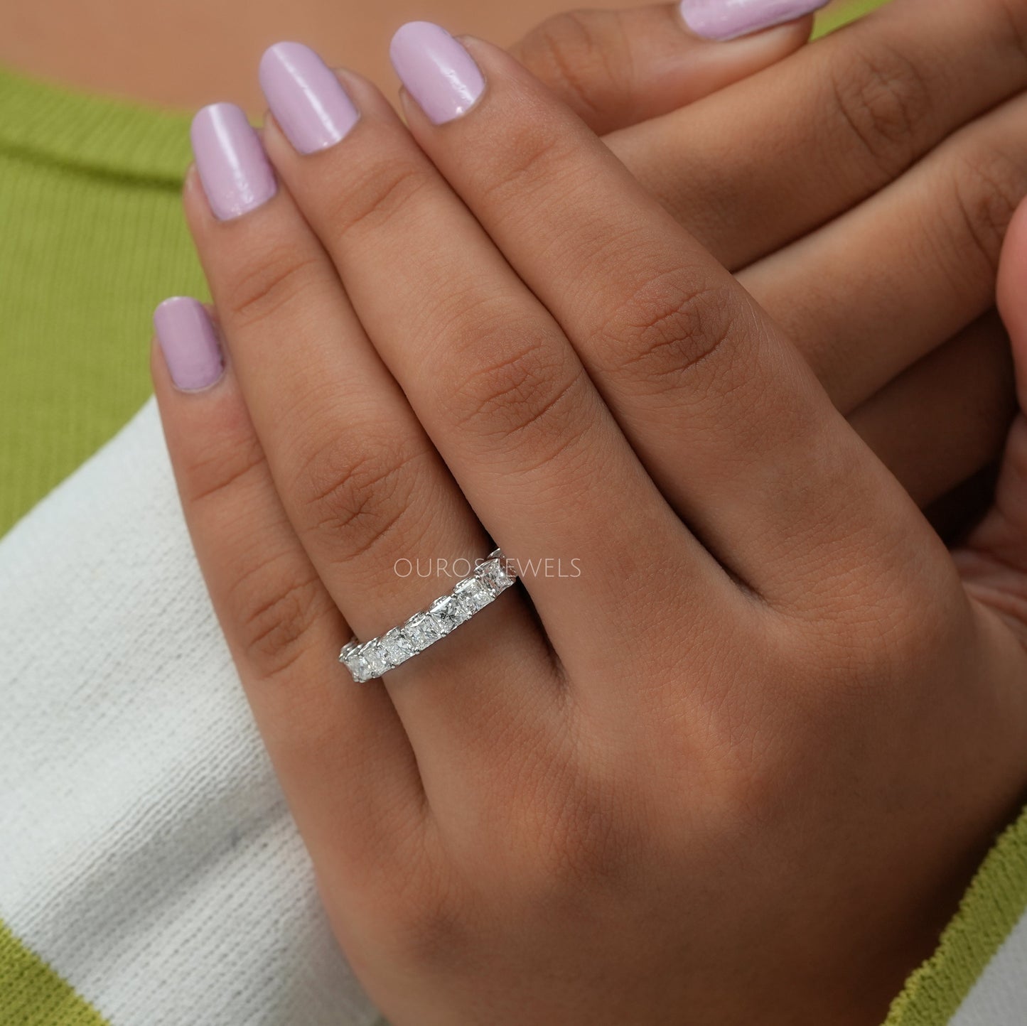 Lab Grown Princess Diamond Eternity Band