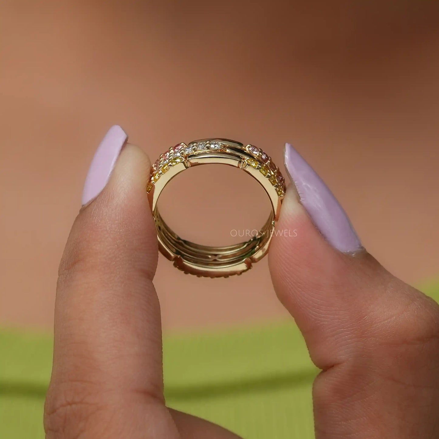 Fancy Color Round Diamond Eternity Band