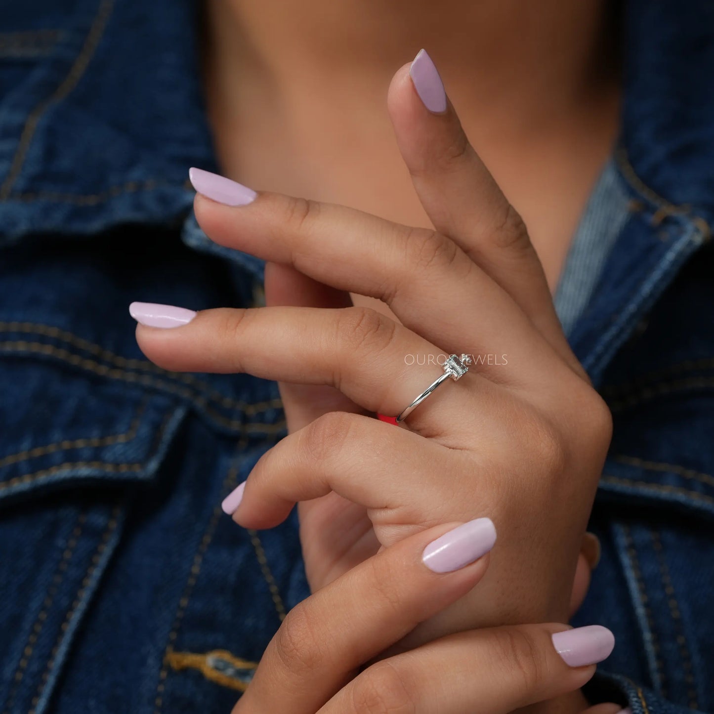 Radiant Cut Open Cuff Ring