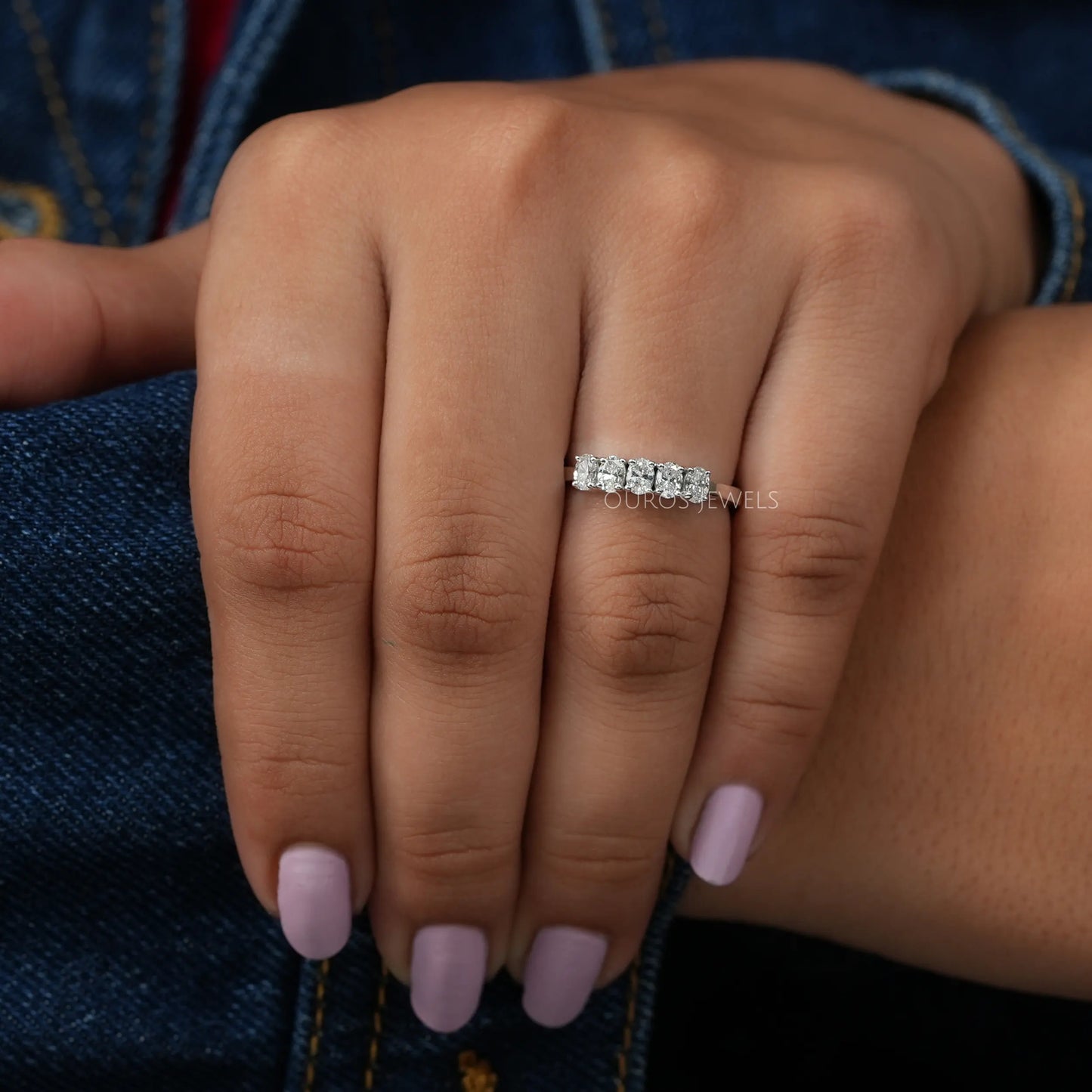 Oval Lab Diamond 5 stone Ring