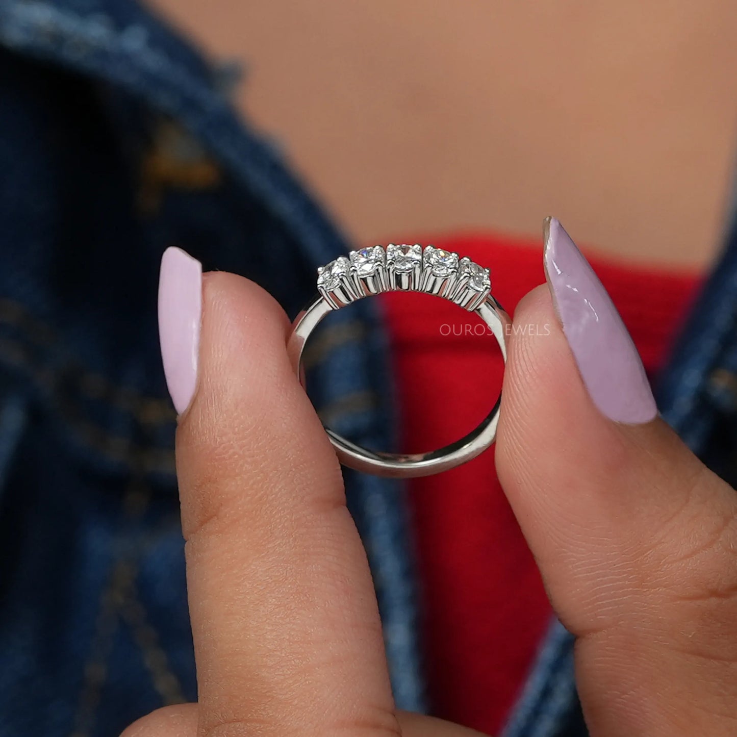 Oval Lab Diamond 5 stone Ring