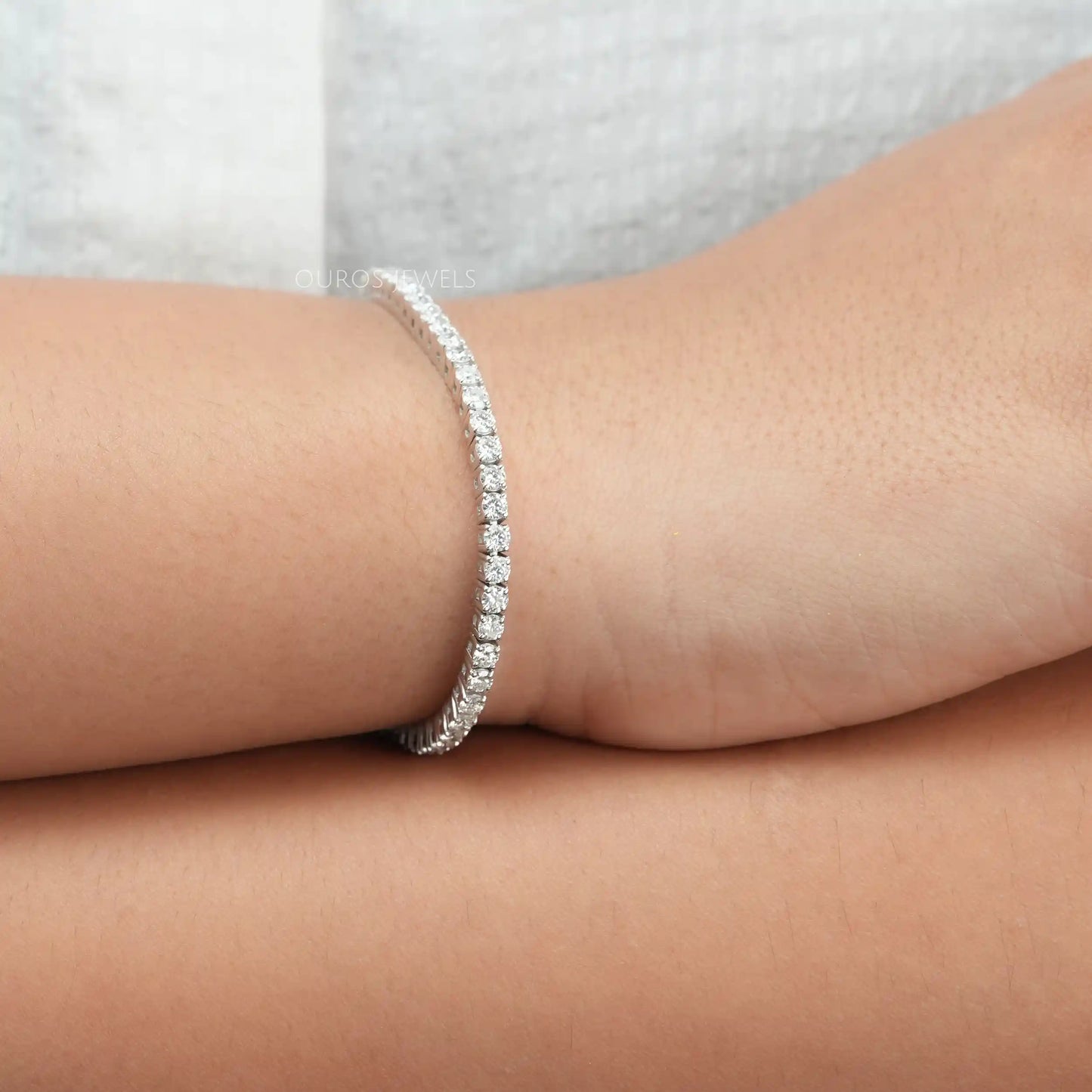 Round Cut Diamond Tennis Bracelet