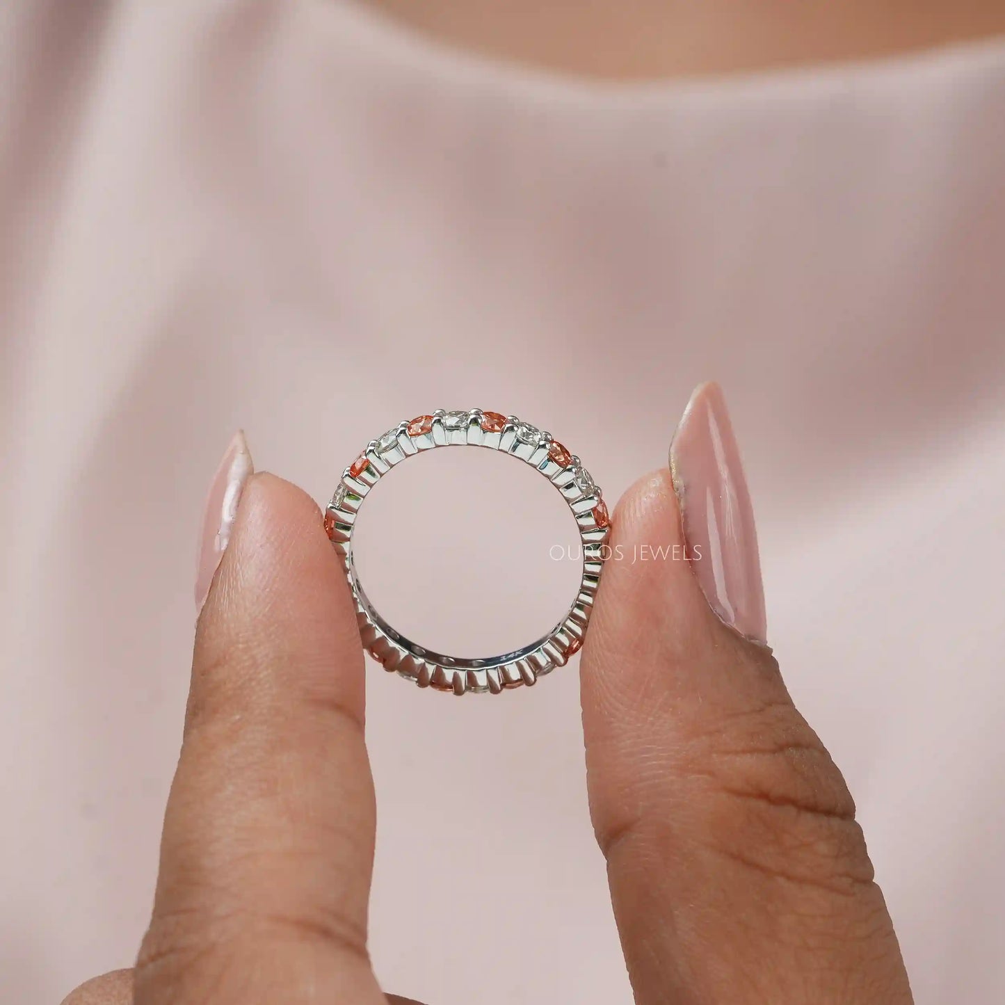 Round Cut Eternity Wedding Band