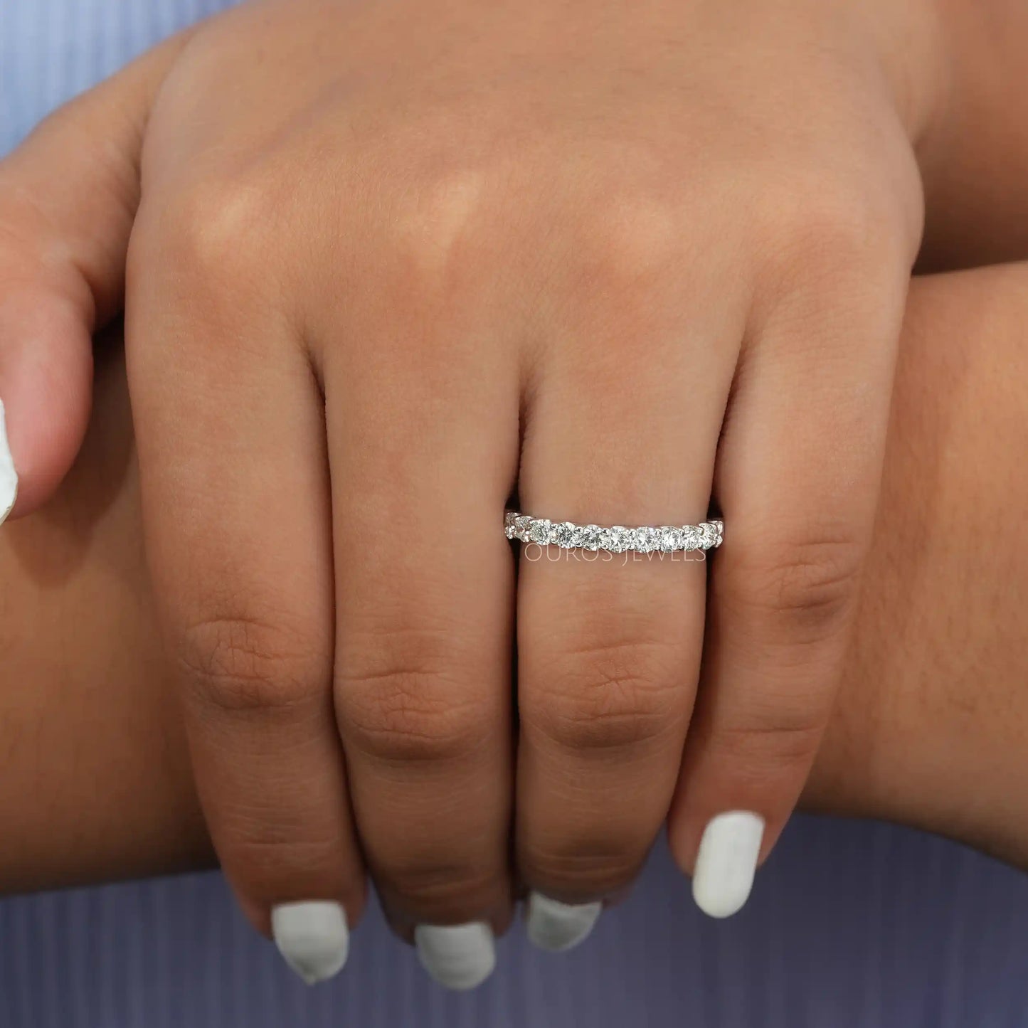Round Cut Diamond Stackable band