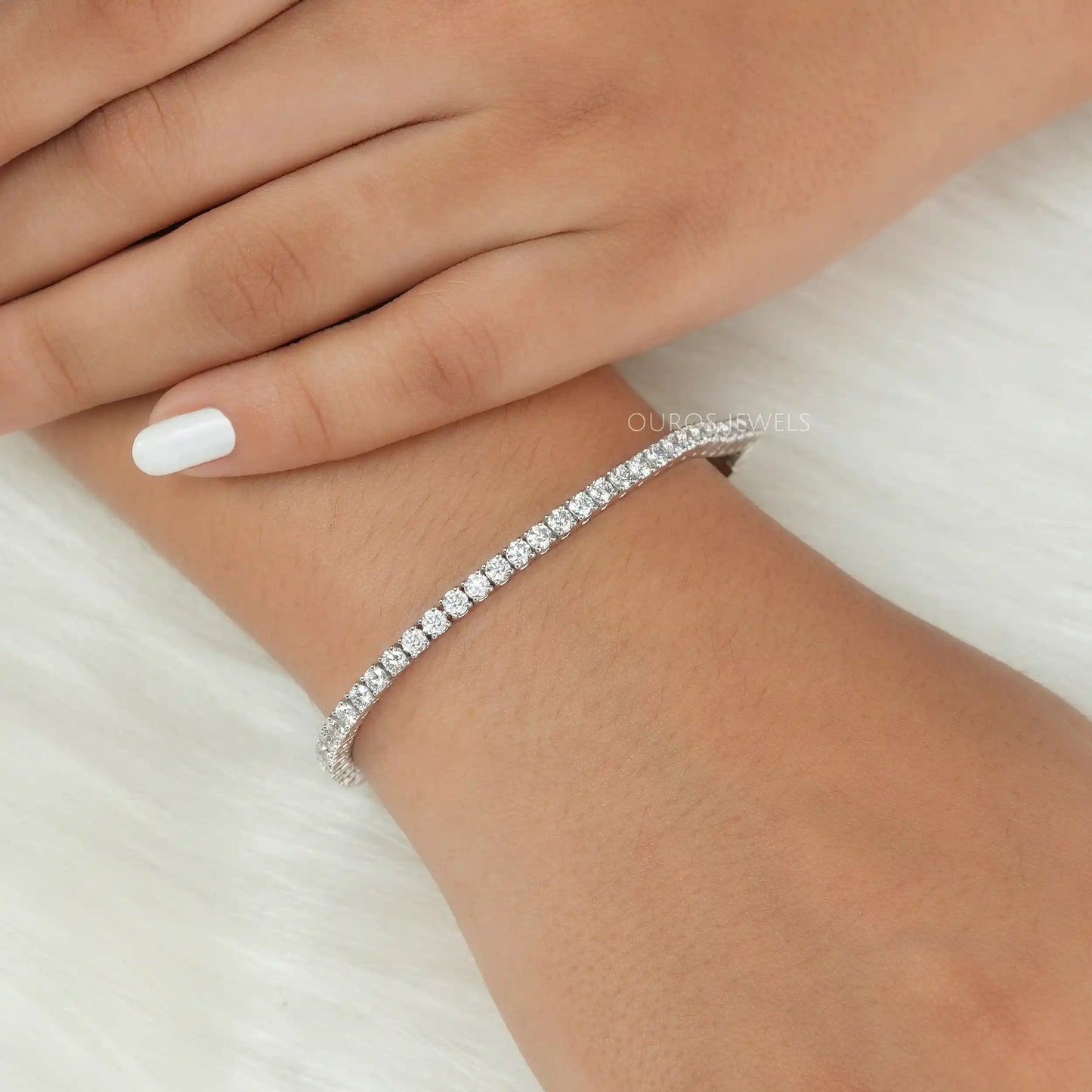 Round Diamond Wedding Bracelet