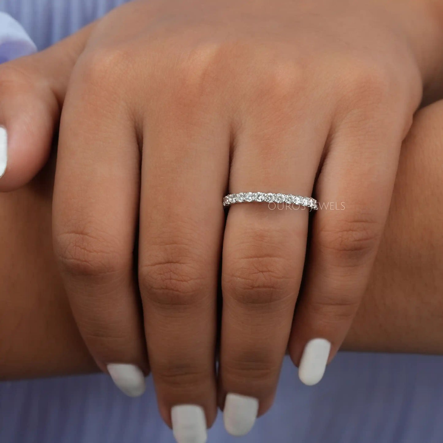 Round Diamond Stacking Band